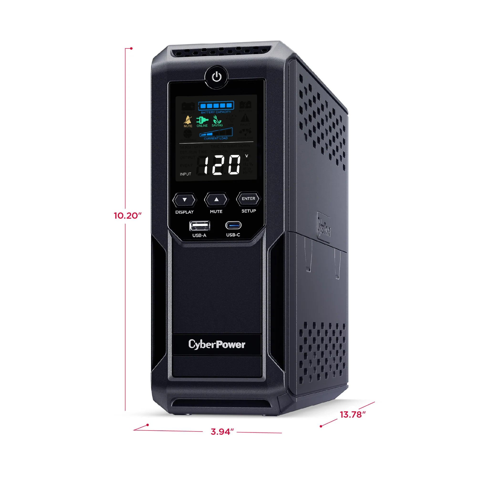 CyberPower CP1500AVRLCD3 Mini Tower UPS Battery Backup and Surge Protector - Image 6