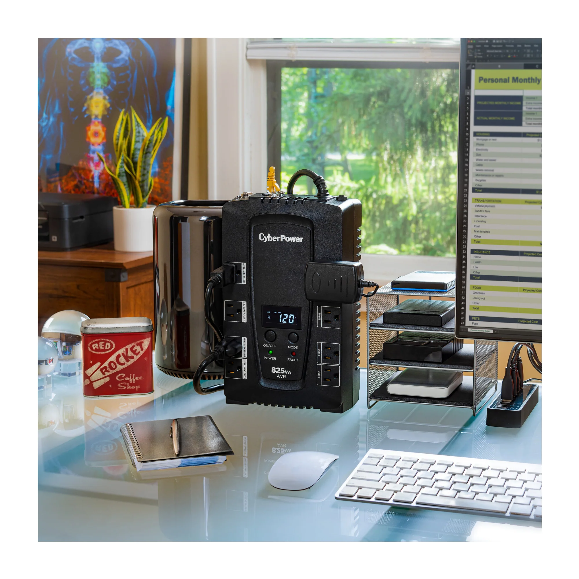 CyberPower CP825AVRLCD 825VA/450W Intelligent LCD UPS System - Image 8