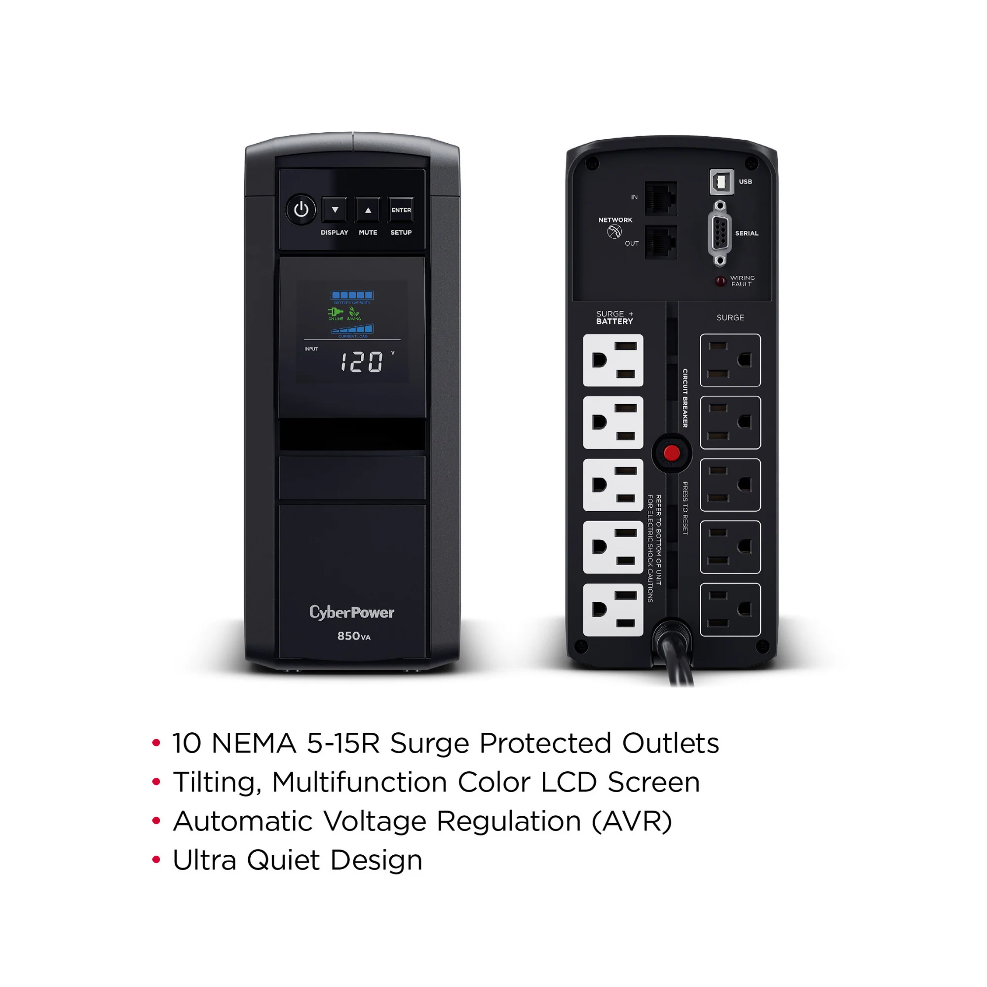 CyberPower PFC Sinewave UPS Battery Backup and Surge Protector (UL Certified) - Image 5