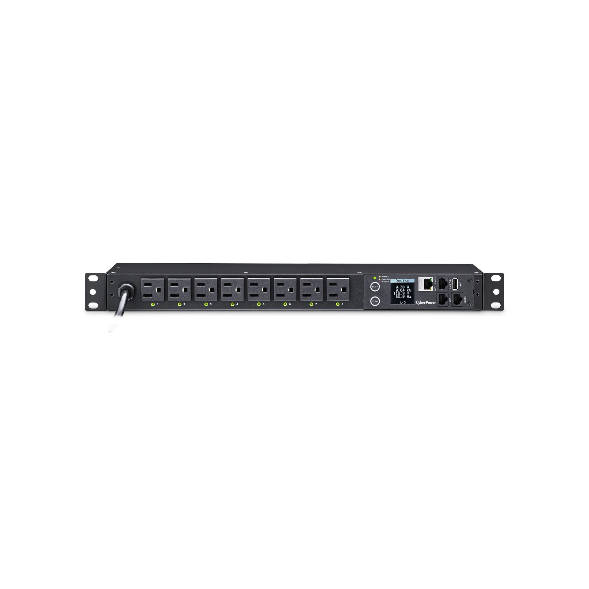 CyberPower PDU41001 Switched PDU (Derated to 12A), 8 Outlets, 1U Rackmount