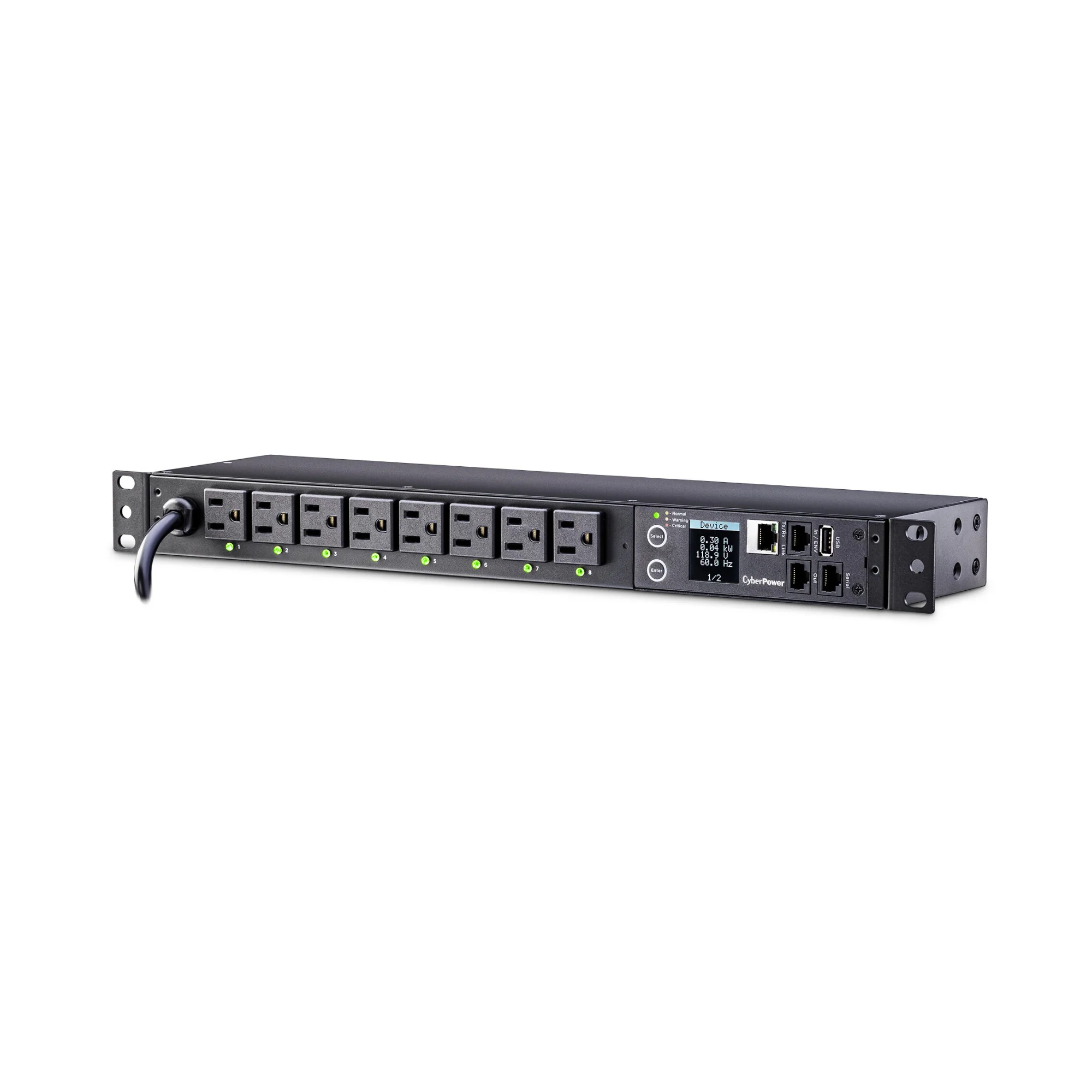 CyberPower PDU41001 Switched PDU (Derated to 12A), 8 Outlets, 1U Rackmount - Image 2