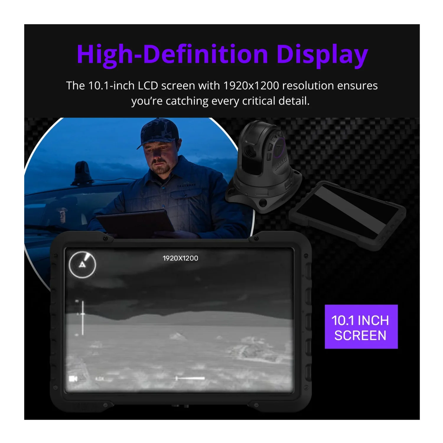 Dark30 Defiance 640 Thermal PTZ Camera with LCD Display and Accessories (Black) - Image 6