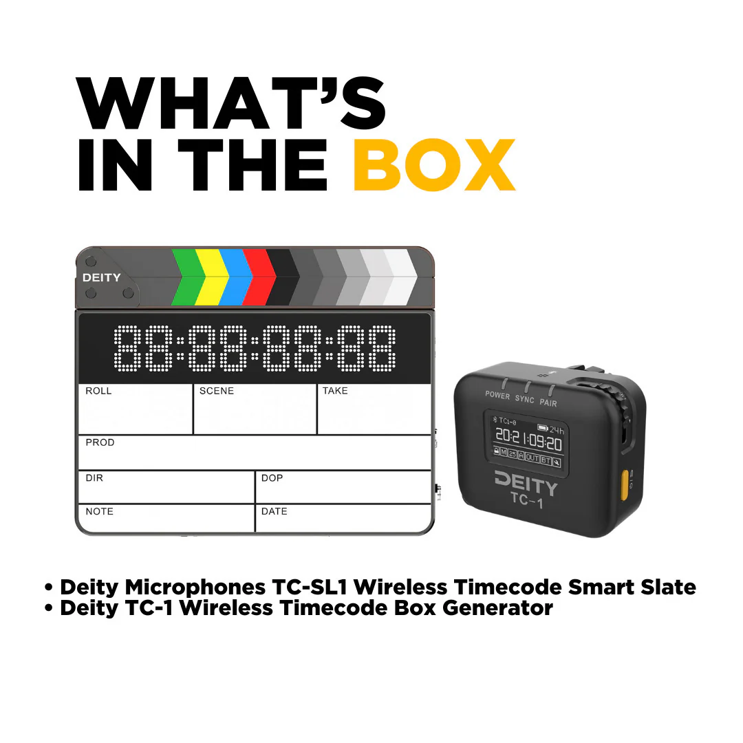 Deity TC-SL1 Wireless Bluetooth Timecode Smart Clapper Slate and Timecode Box Generator Bundle - Image 7
