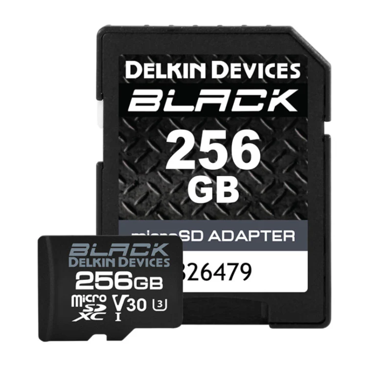 Delkin Devices 256GB UHS-I MicroSDXC Memory Card with SD Adapter (Black) - Image 2