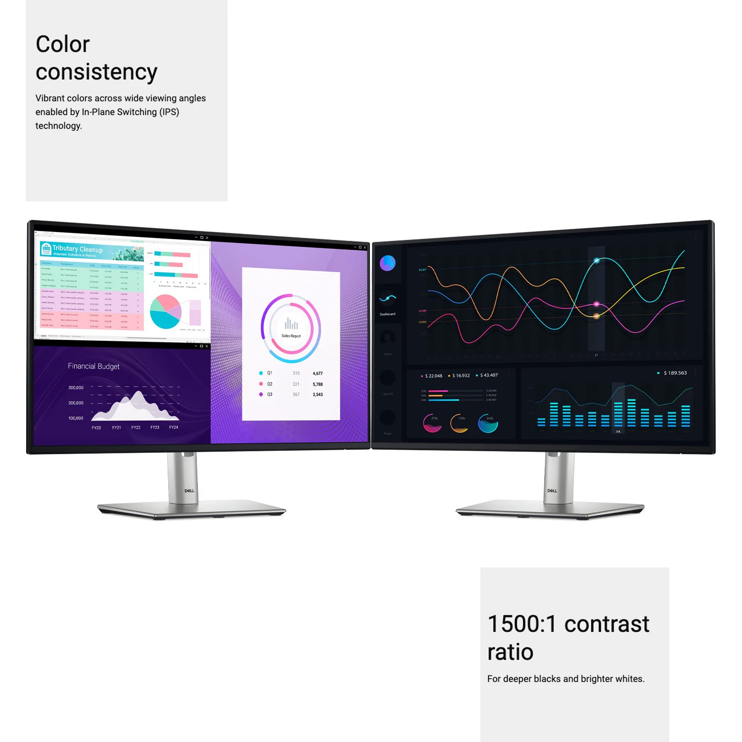 Dell P2425H 24-Inch 1920 x 1080 FHD Flat Screen LED Monitor with 3-Port USB-C Portable Expansion Hub - Image 4