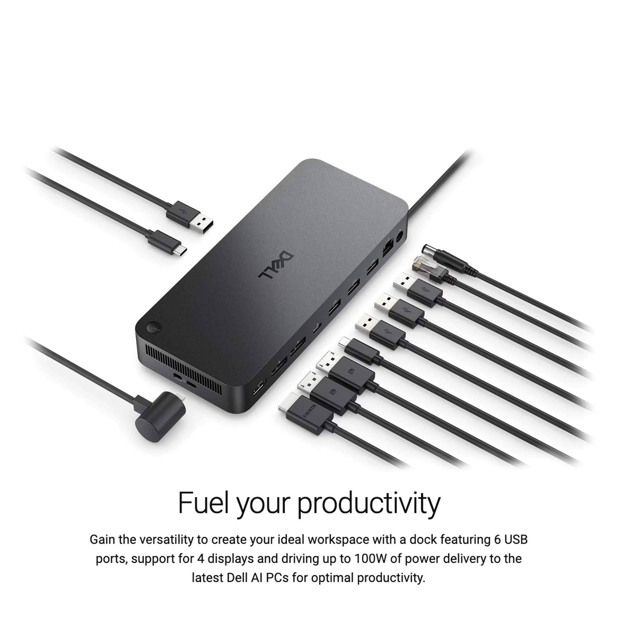 Dell WD25 Pro Dock - Universal 100W USB-C Docking Station Bundle - Image 3