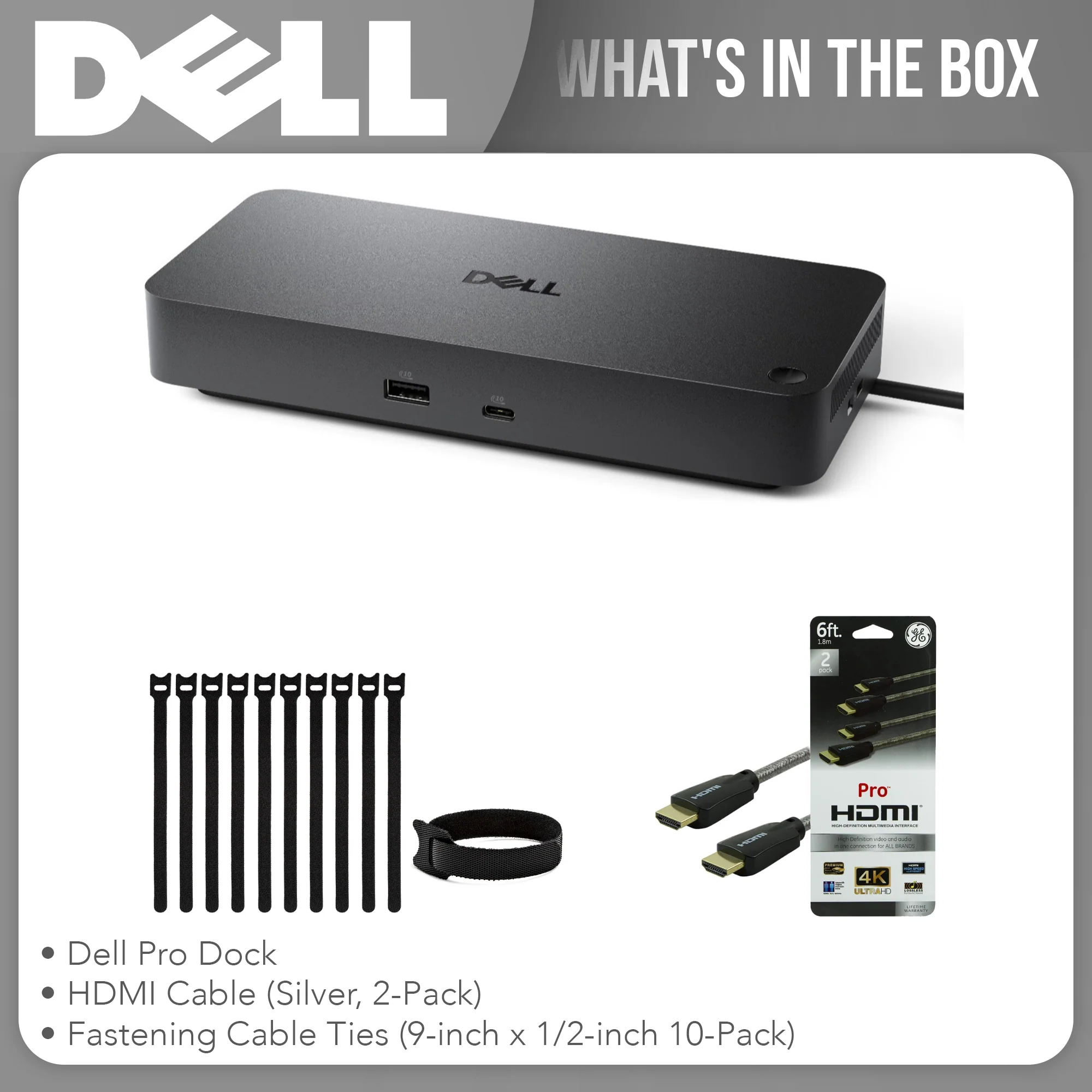 Dell WD25 Pro Dock - Universal 100W USB-C Docking Station Bundle - Image 7