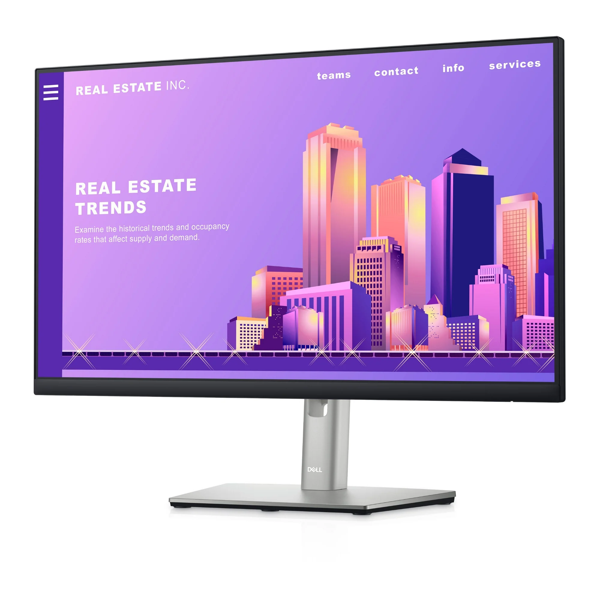 Dell P2422H Monitor, 23.8" Full HD IPS, ComfortView Plus (Certified Refurbished) - Image 2