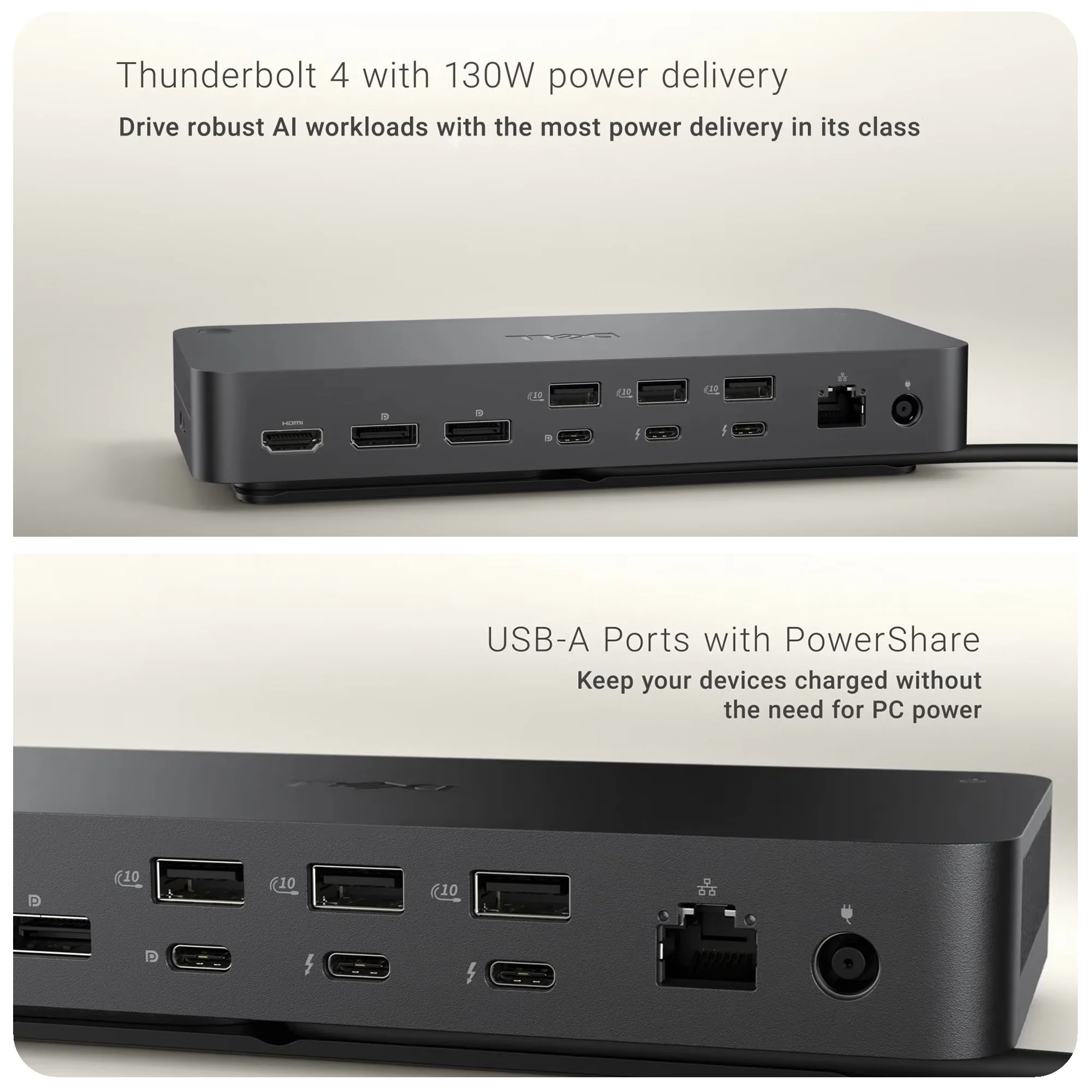 Dell Pro Thunderbolt 4 Smart Dock (SD25TB4) with Cables, Ties & 128GB USB Drive - Image 4