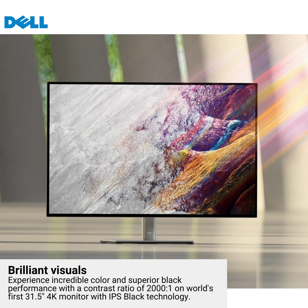Dell UltraSharp 31.5-Inch 4K Monitor with USB-C Hub, 6-Feet HDMI Cables, and USB-C Cable Bundle - Image 2