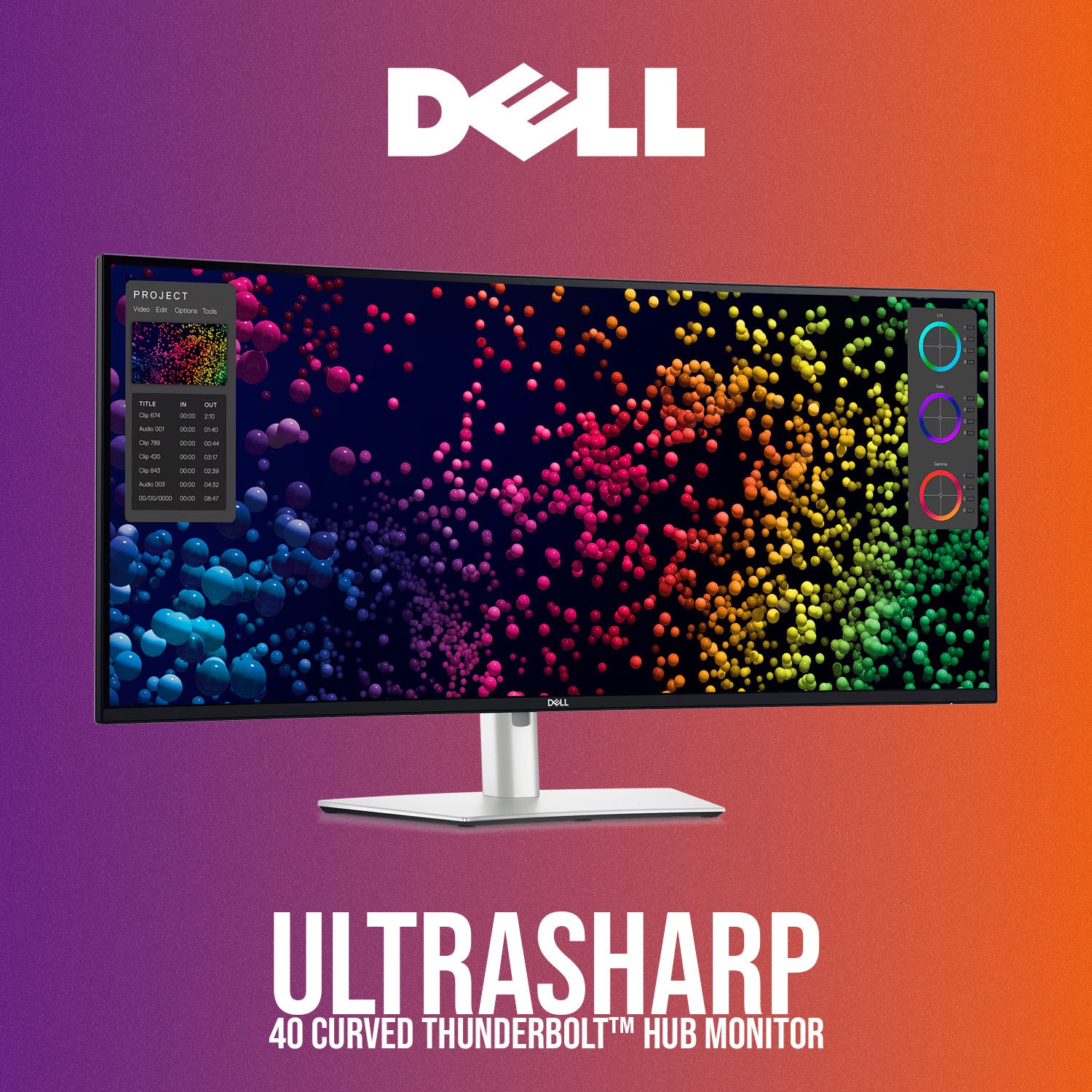 Dell UltraSharp U4025QW 40-Inch Curved Thunderbolt Hub Monitor with USB Hub and HDMI Cable Bundle - Image 2