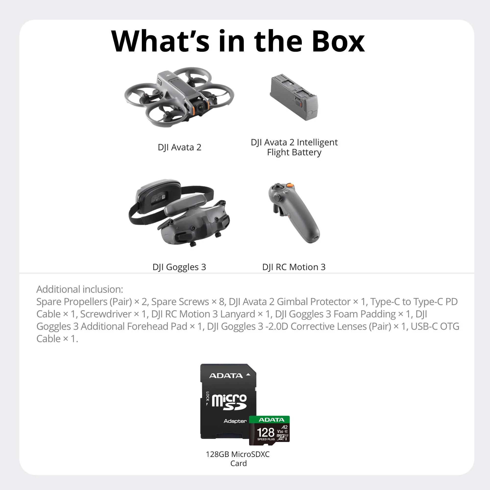 DJI Avata 2 Fly More Combo (Single Battery) with 128GB MicroSDXC Memory Card Bundle - Image 6