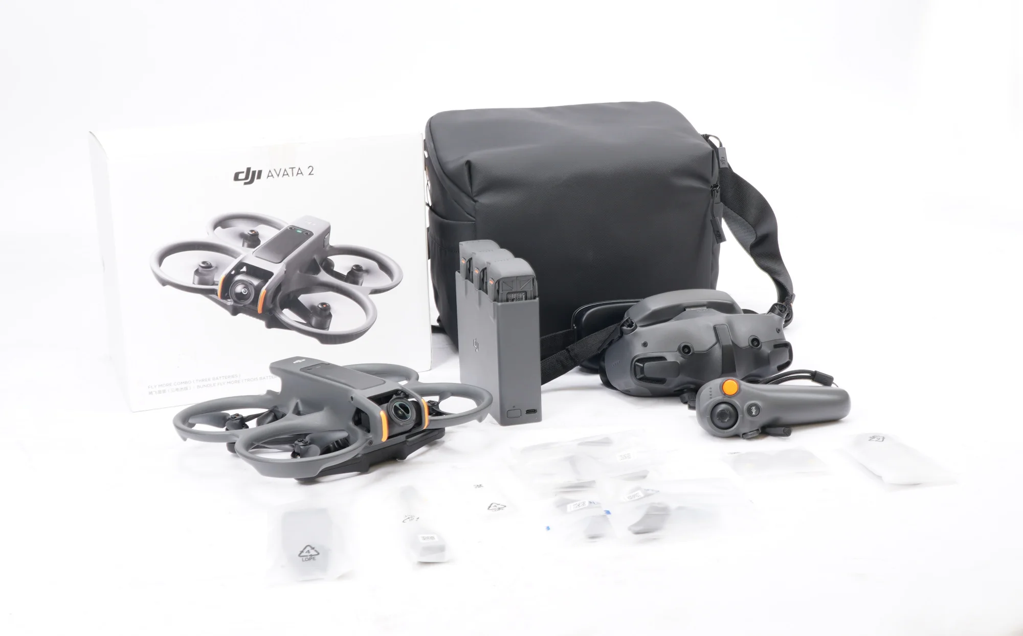 DJI Avata 2 Fly More Combo (Three Batteries) - FPV Drone with Camera 4K and Immersive Experience