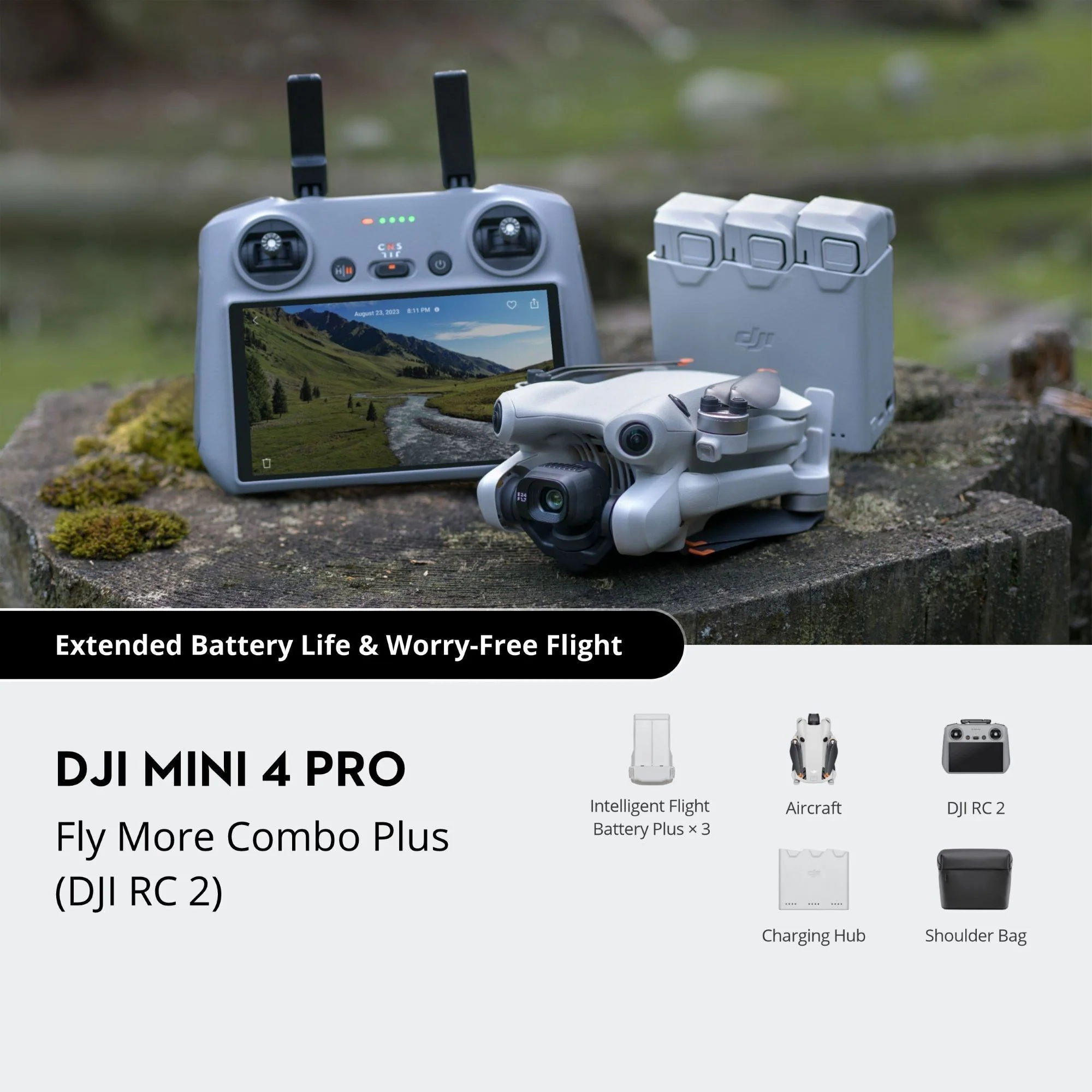 DJI Mini 4 Pro Drone Fly More Combo Plus with DJI RC 2 Controller - Image 7