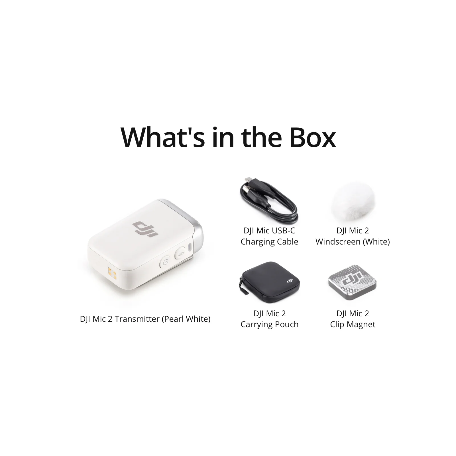 DJI Mic 2 Transmitter (Platinum White) - Image 5