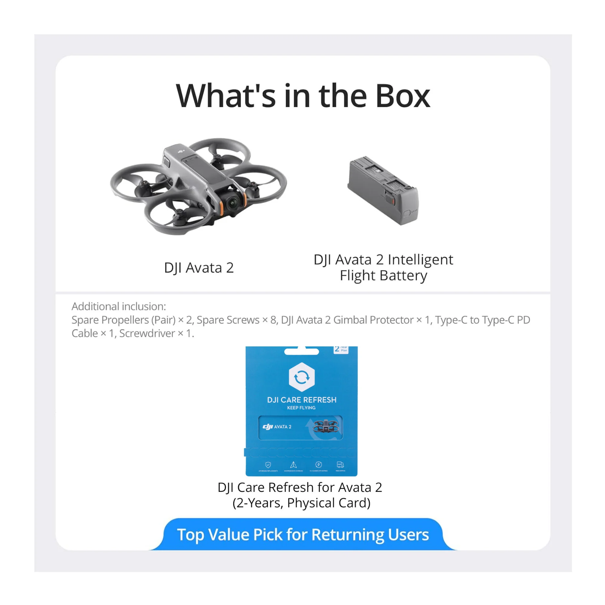 DJI Avata 2 Camera 4K Immersive Flight Experience FPV Drone Only with Care 2-Year Plan Card Bundle - Image 6