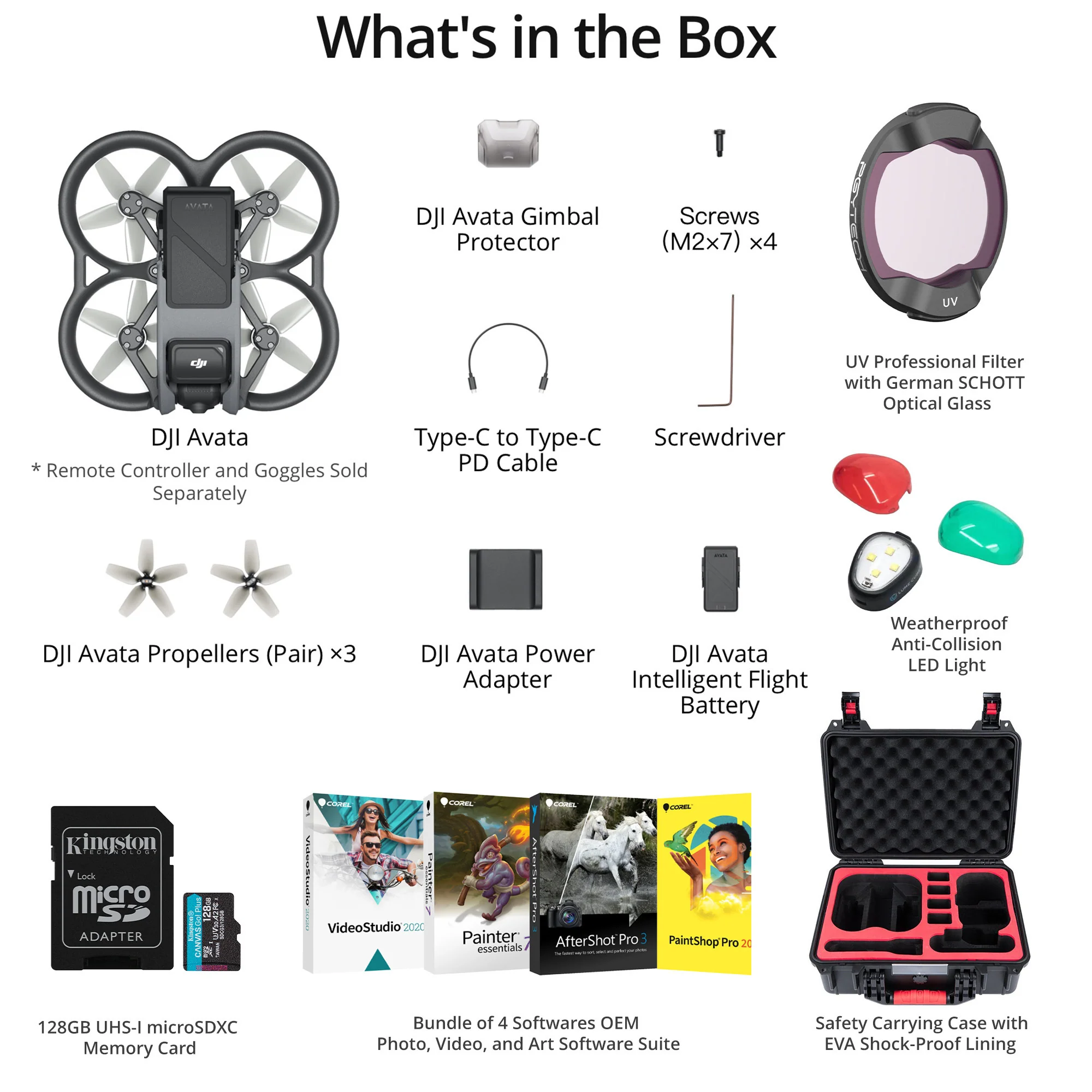 DJI Avata FPV Drone Complete Kit - 4K/60fps 155° Super-Wide FOV Videos with Drone Accessories - Image 5