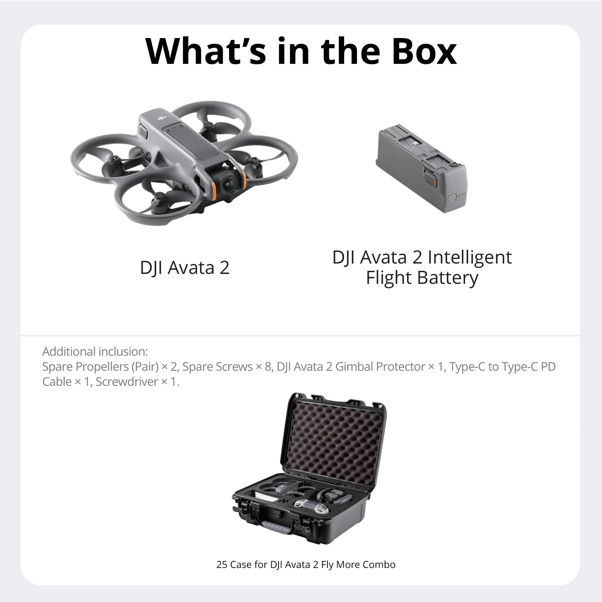 DJI Avata 2 (Drone Only) with Hard Case for DJI Avata 2 (Black) Bundle - Image 6