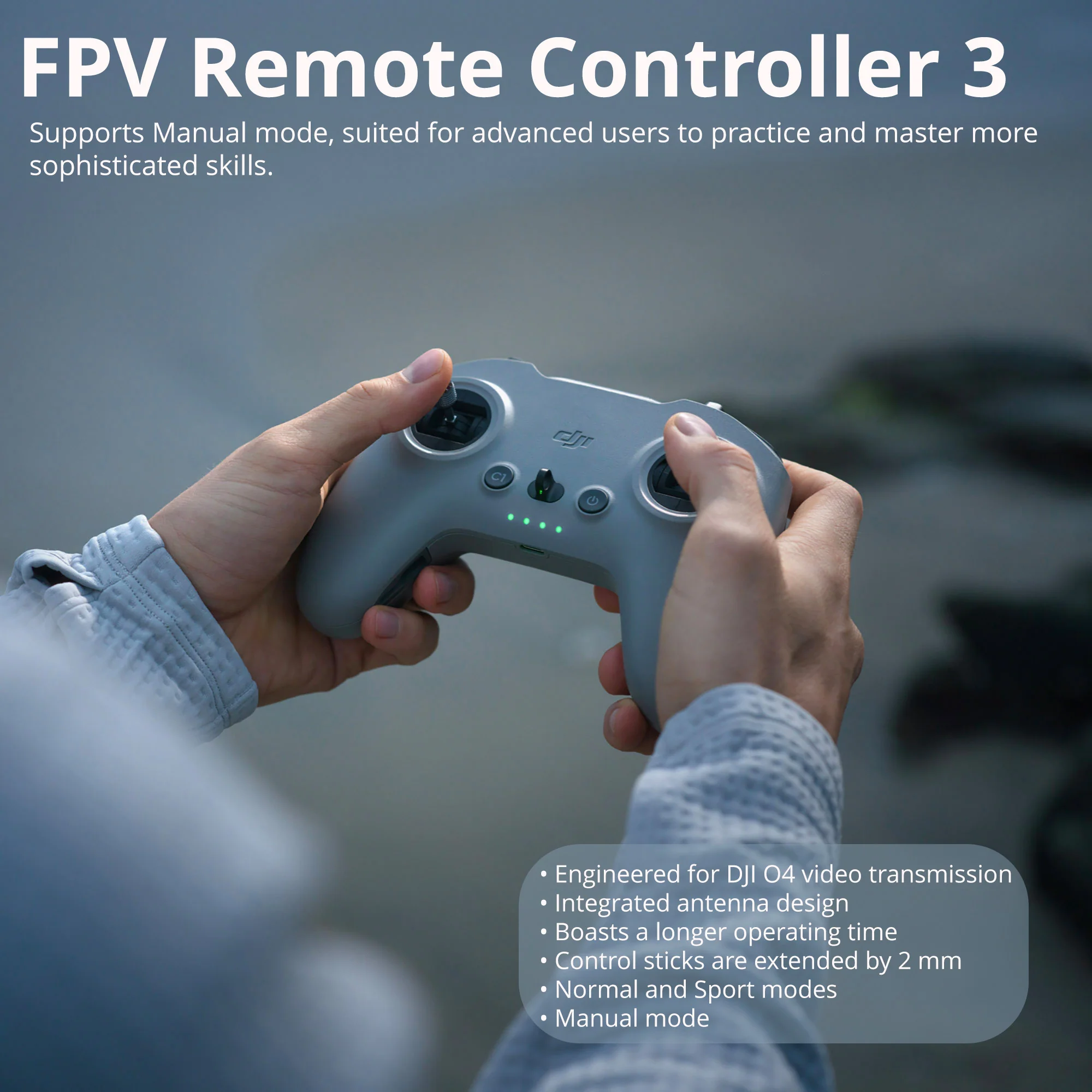 DJI FPV Remote Controller 3 with Bungee Strap Bundle - Image 2