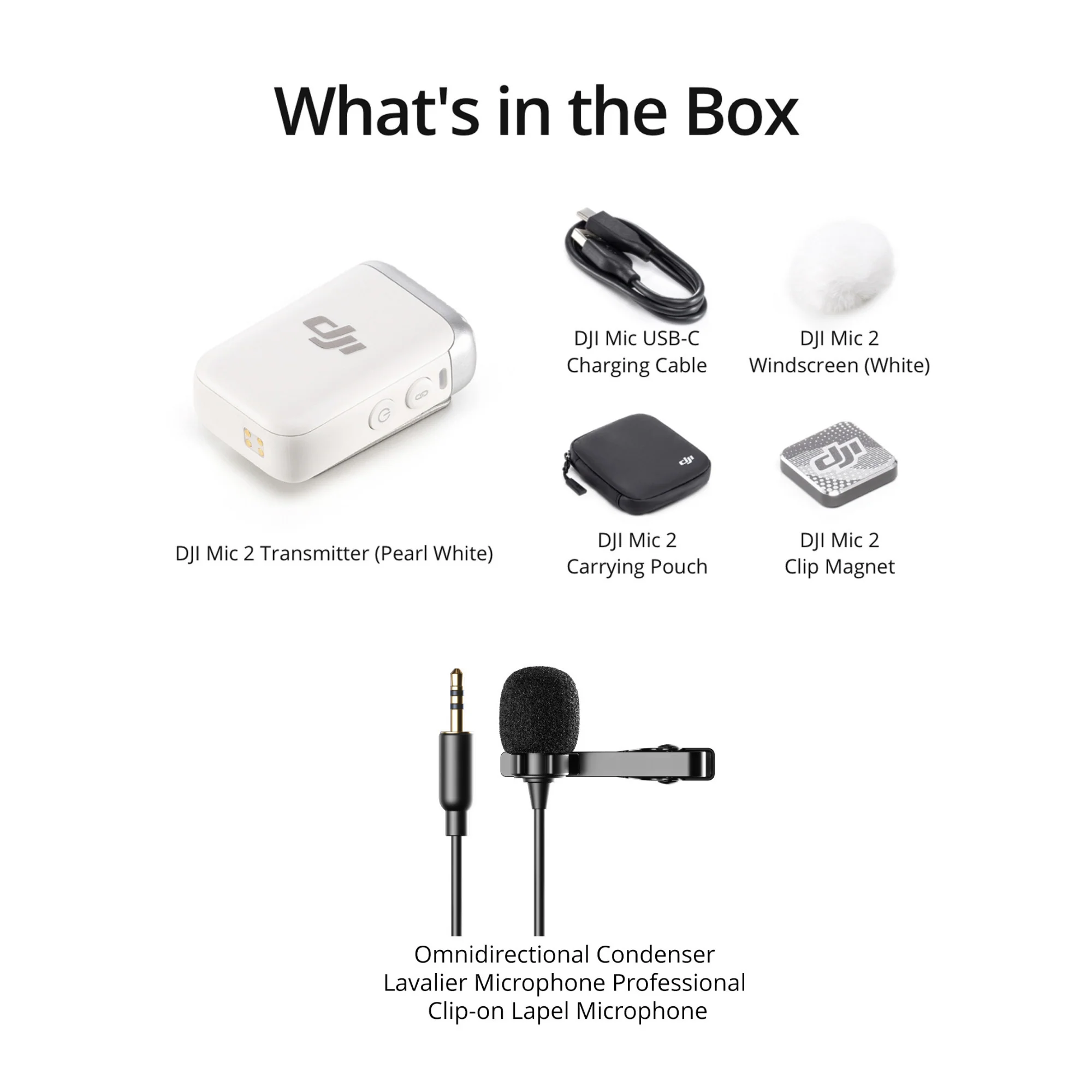 DJI Mic 2 (1 TX, Platinum White) with Omnidirectional Lavalier Microphone - Image 6