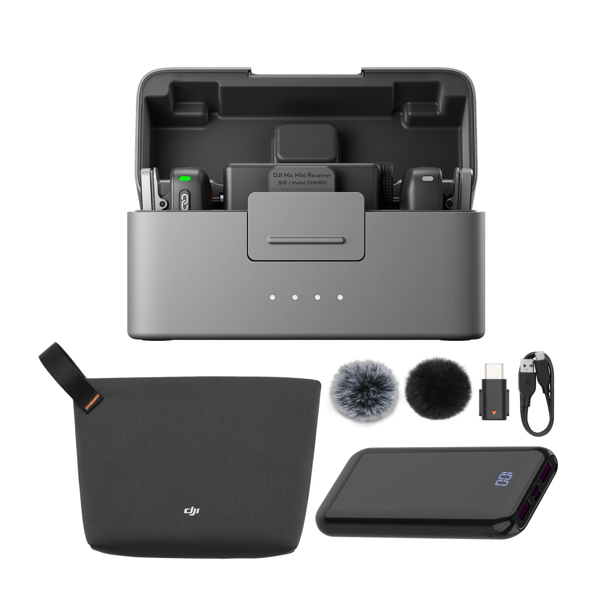 DJI Mic Mini (2 TX + 1 RX + Charging Case) with Wireless Portable Accessory