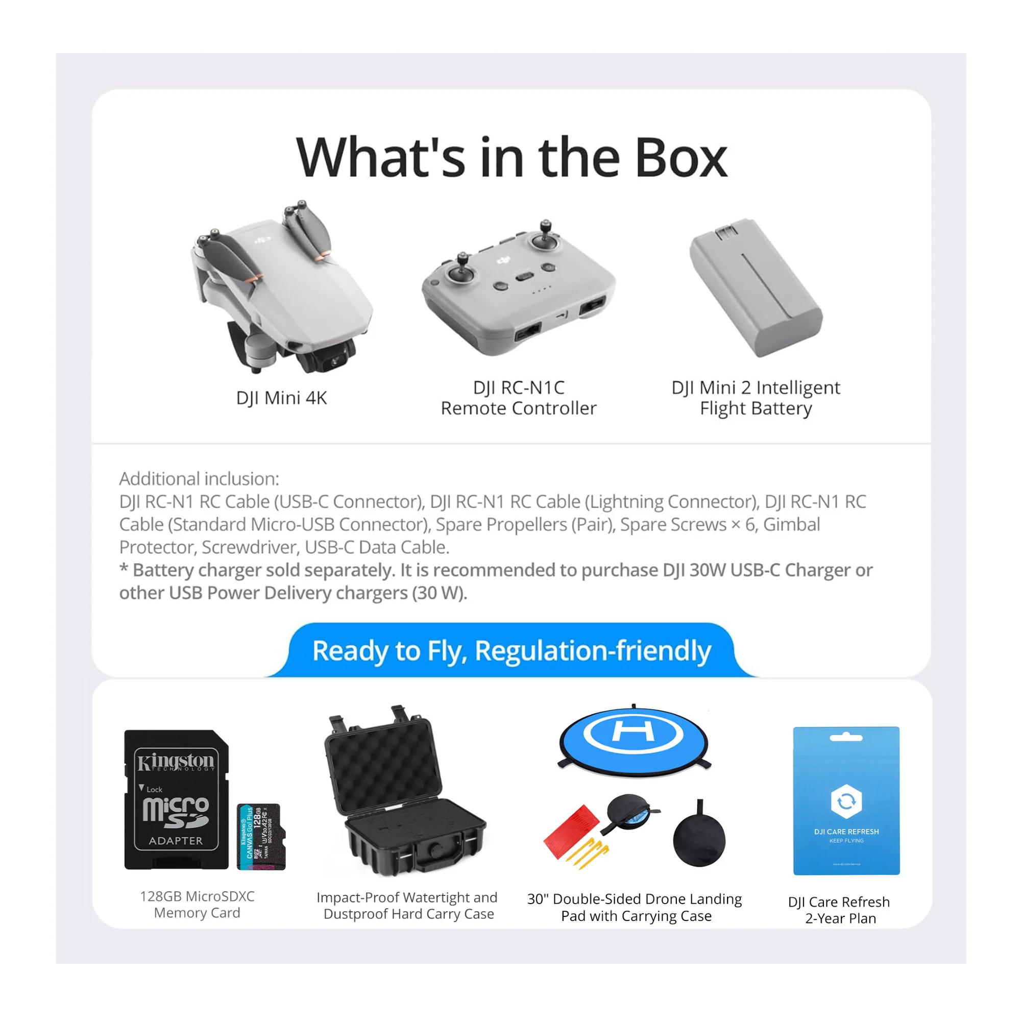 DJI Mini 4K Drone with 4K UHD Camera with 3-Axis Gimbal Stabilization and DJI Care Refresh Bundle - Image 6