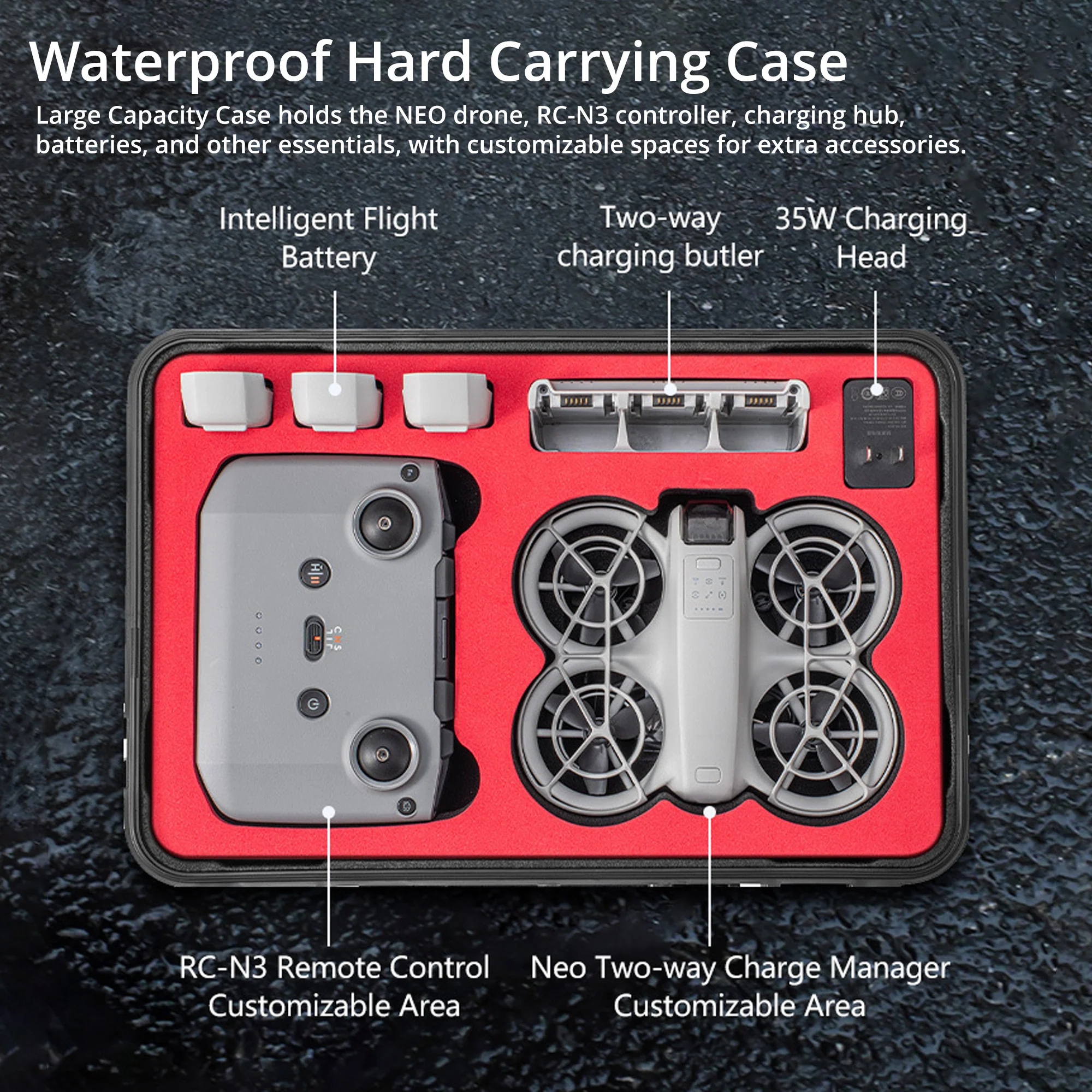 DJI Neo Intelligent Flight Battery (2-Pack) with Weatherproof Hard Case Bundle - Image 3
