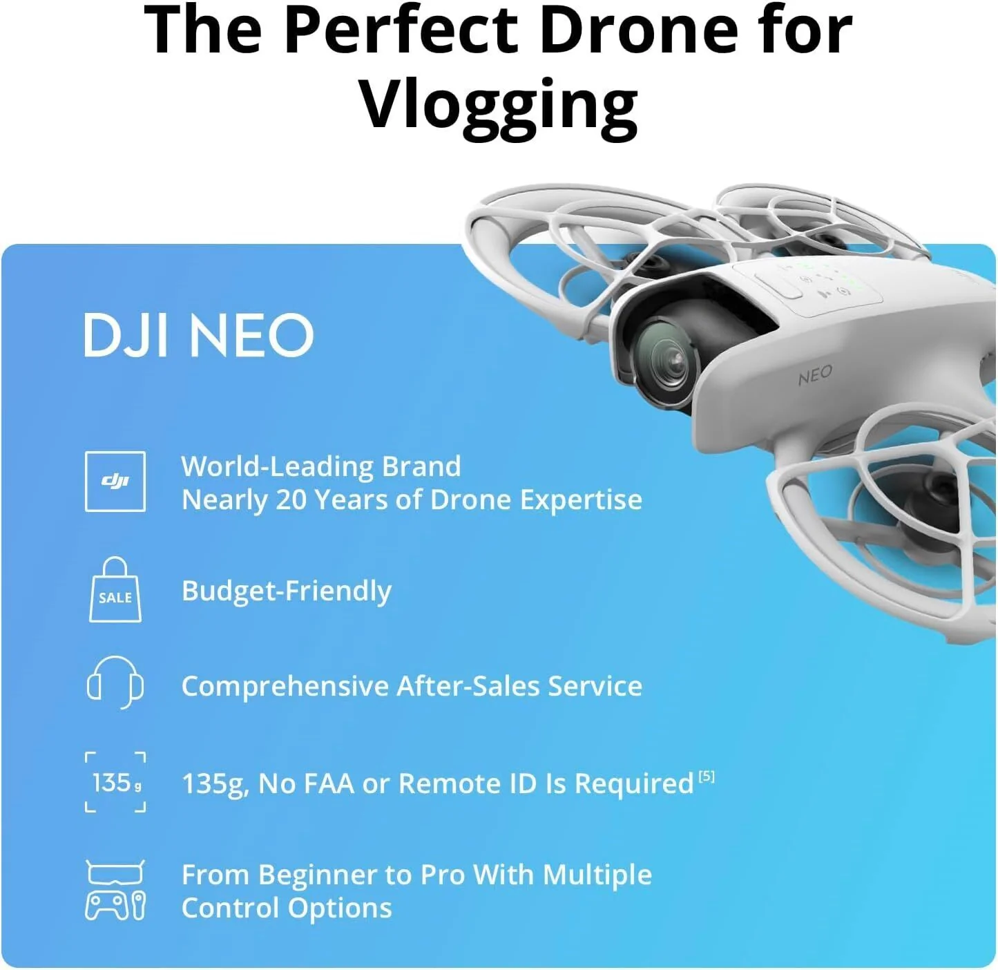 DJI Neo Palm-Sized Lightweight Drone Combo (No RC) with Six Intelligent Shooting Modes - Image 7