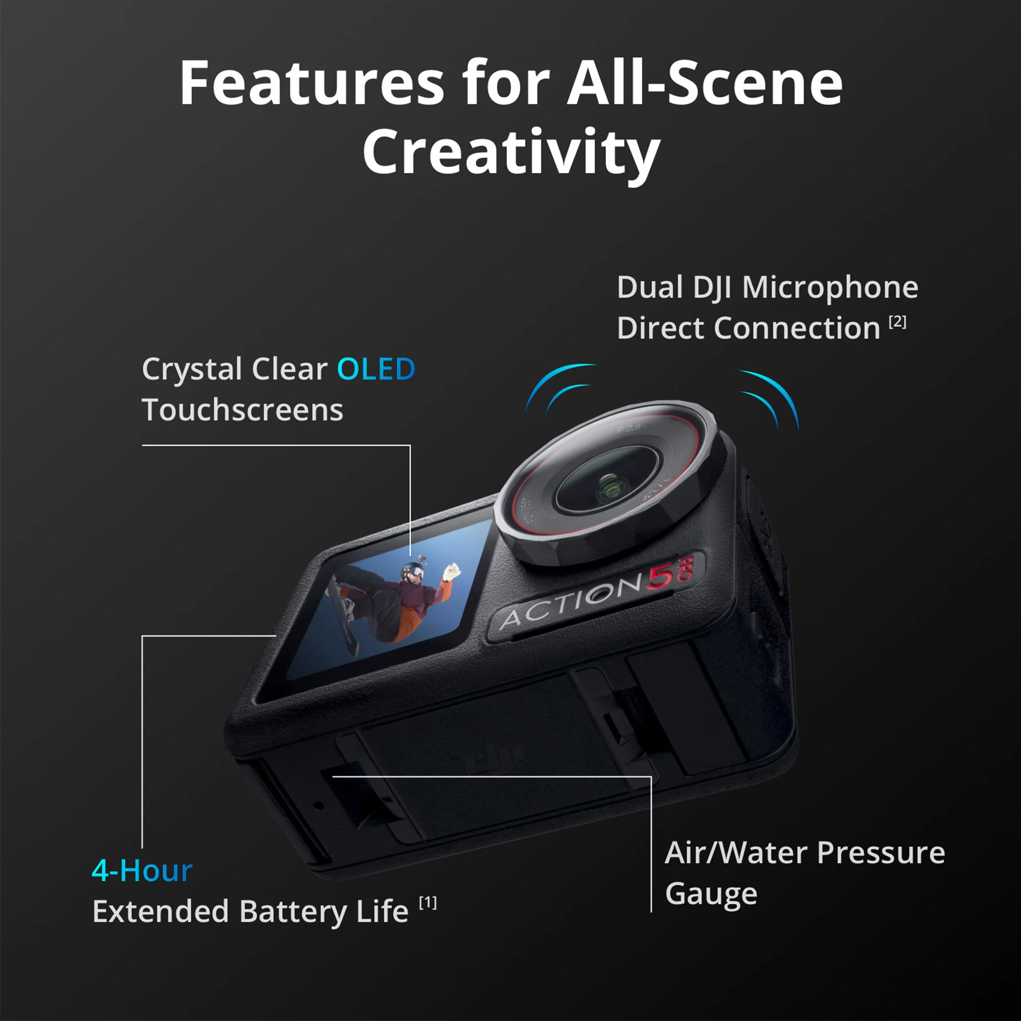 DJI Osmo Action 5 Pro Adventure Combo with Multifunctional Charging Handle Bundle - Image 4