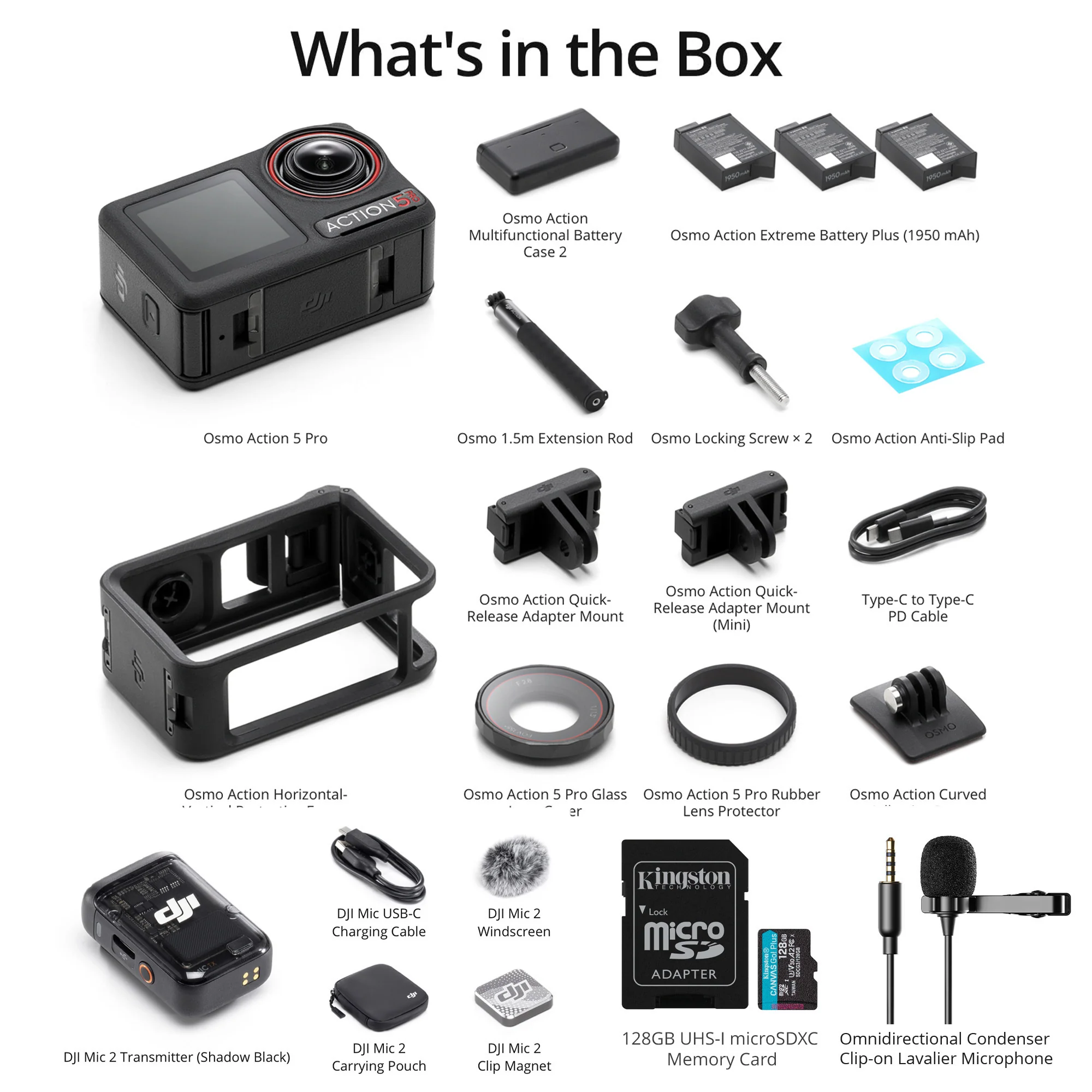 DJI Osmo Action 5 Pro Adventure Combo with DJI Mic 2 Transmitter and 128GB MicroSD Card Bundle - Image 7