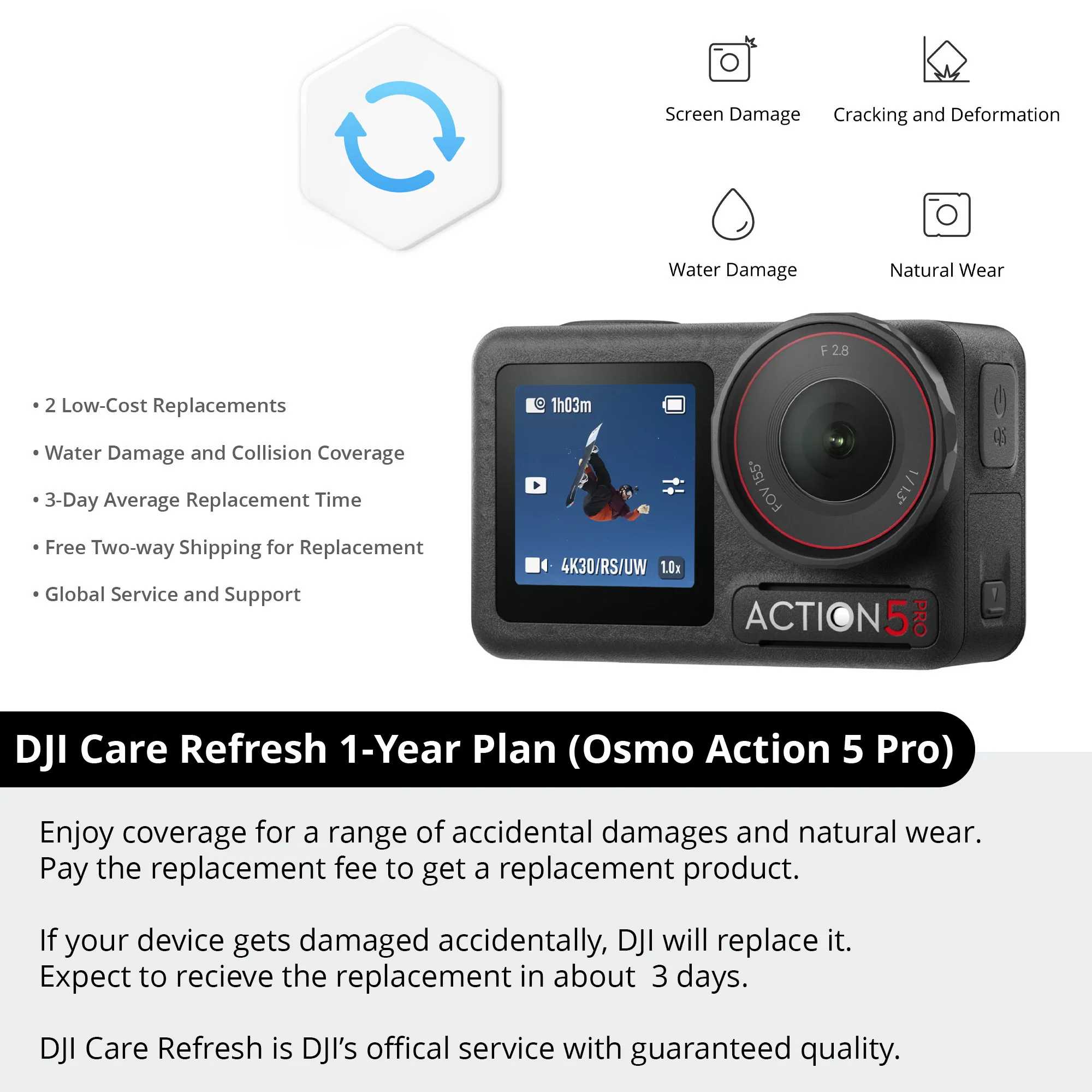 DJI Osmo Action 5 Pro Standard Combo with Refresh 1-Year Plan Bundle - Image 6
