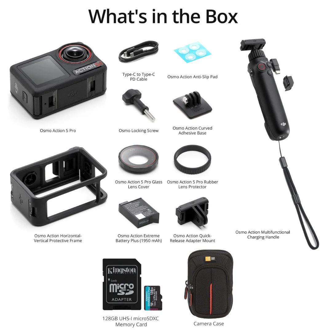 DJI Osmo Action 5 Pro Standard Combo with Multifunctional Charging Handle Bundle - Image 7