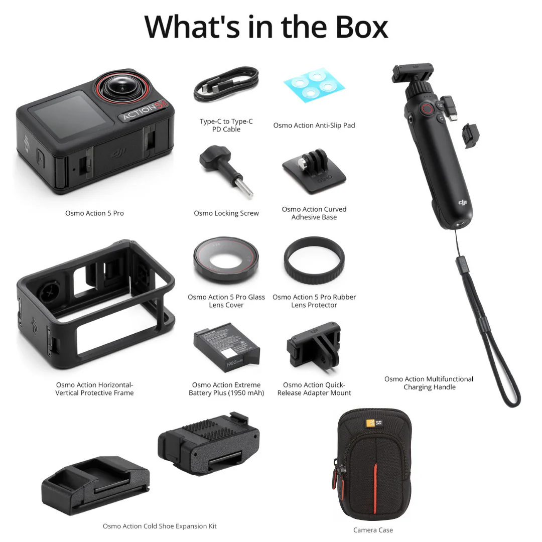 DJI Osmo Action 5 Pro Standard Combo with Multifunctional Handle and Cold Shoe Expansion Bundle - Image 7