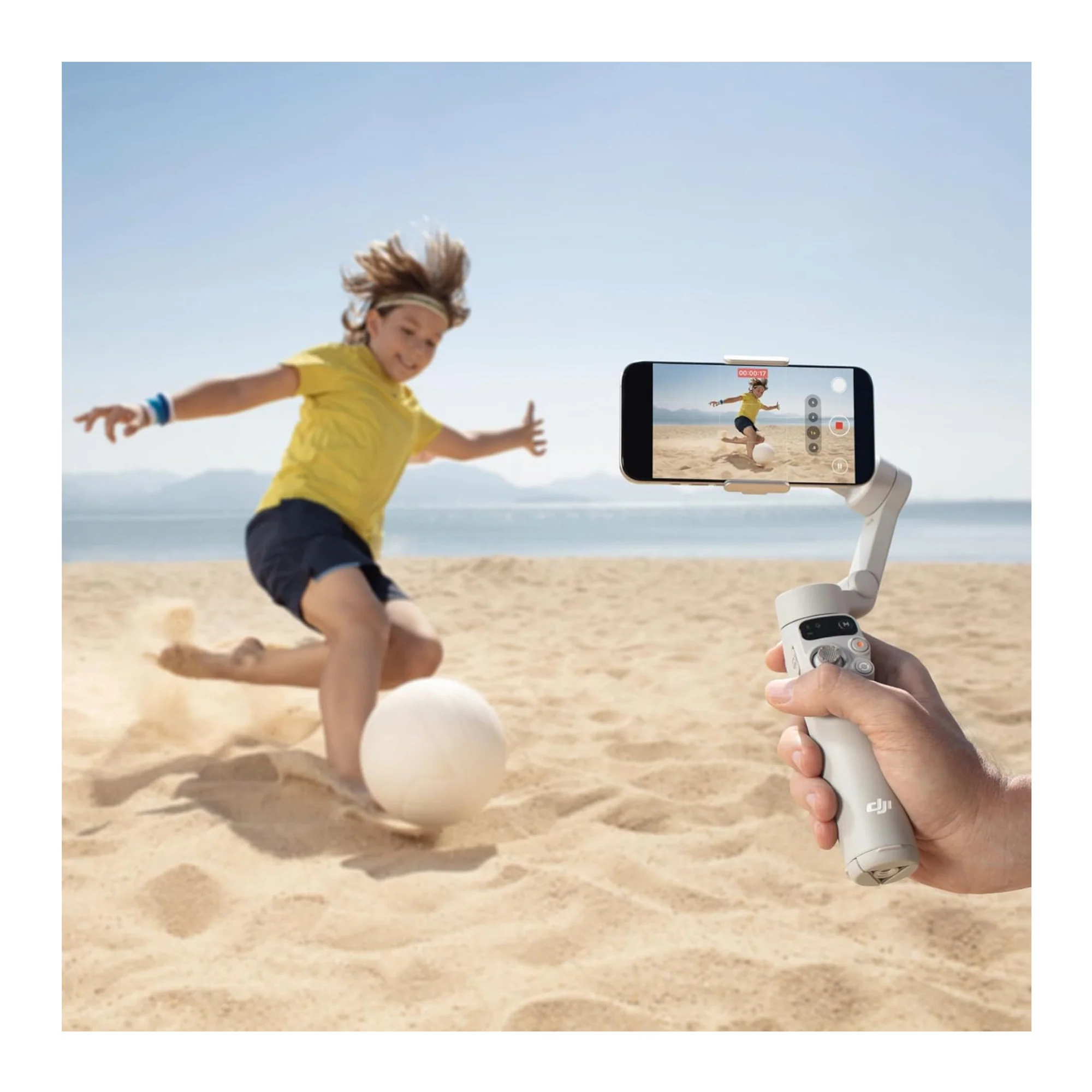 DJI Osmo Mobile 7 Gimbal with DJI Mic 2 Transmitter (White), Lavalier Mic, and Travel Case - Image 8
