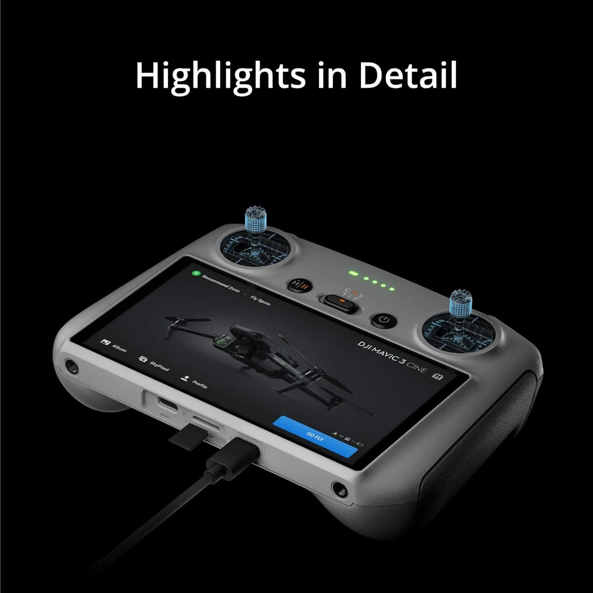 DJI RC Lightweight FHD Remote Controller for DJI Drones with 64GB SD Card, Cover, and Landing Pad - Image 4