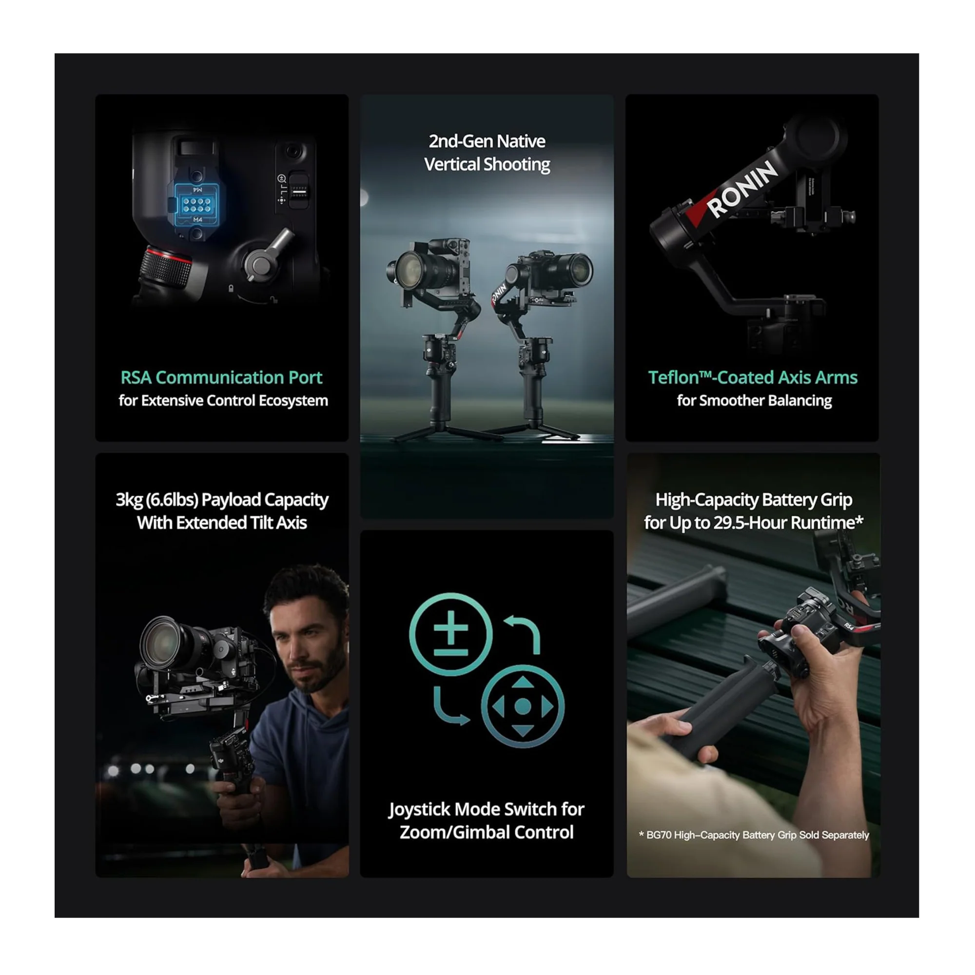 DJI RS 4 Gimbal Stabilizer Combo with DJI Care Refresh 2-Year Plan (Physical Card) Bundle - Image 2