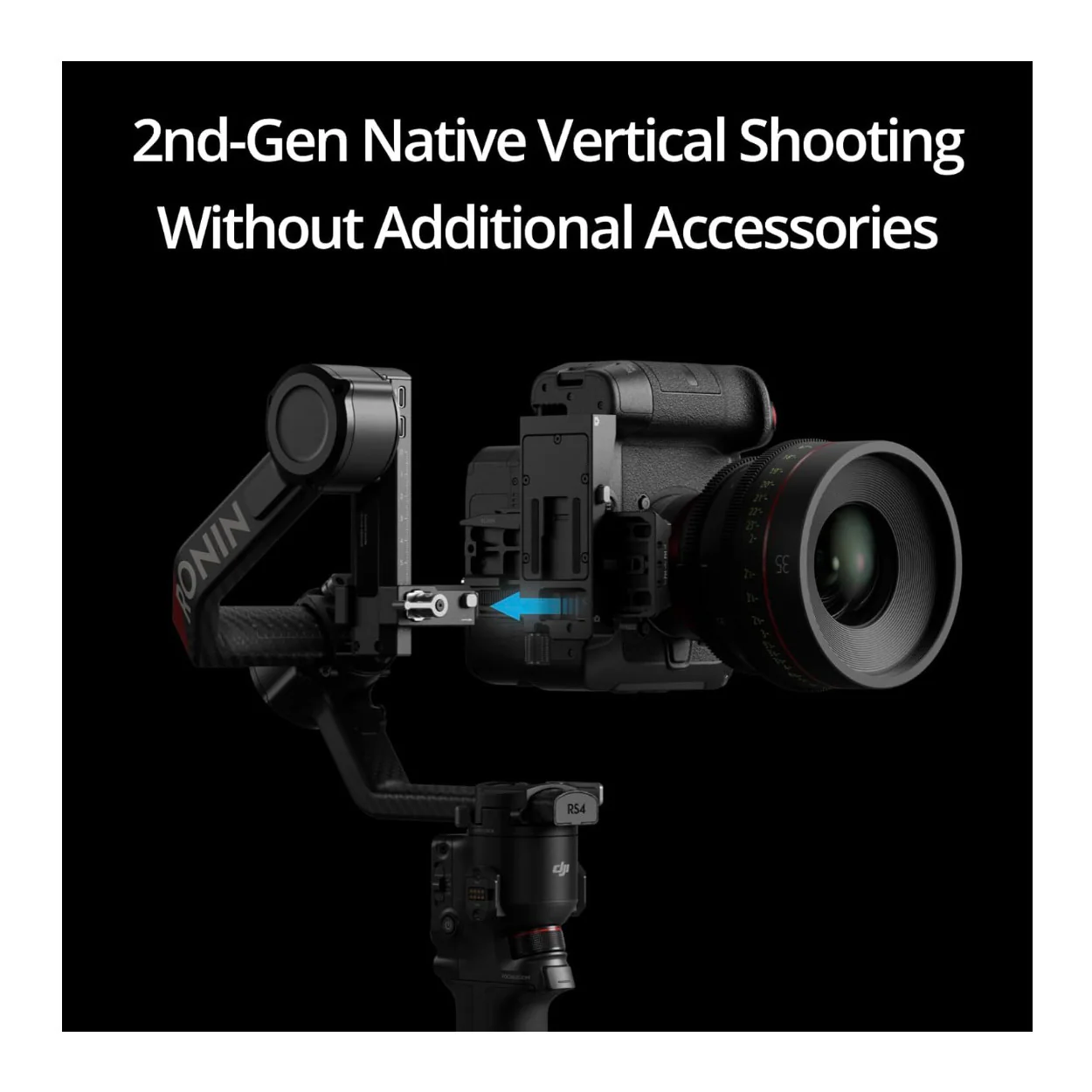 DJI RS 4 Pro Flagship Stabilizer 2nd-Gen Vertical Shooting for Film Bundle - Image 4