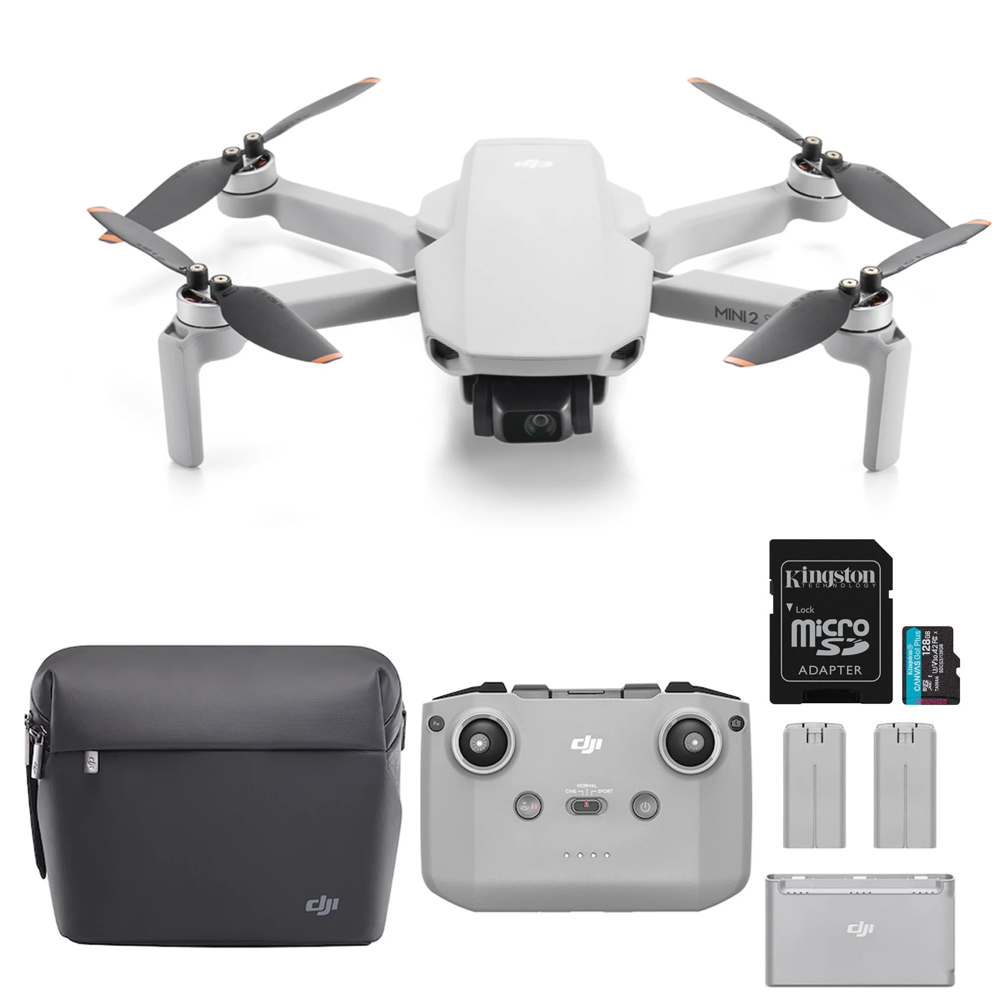 DJI Mini 2 SE Fly More Combo with 64GB Memory Card-  Lightweight Mini Camera Drone with 2.7K Video