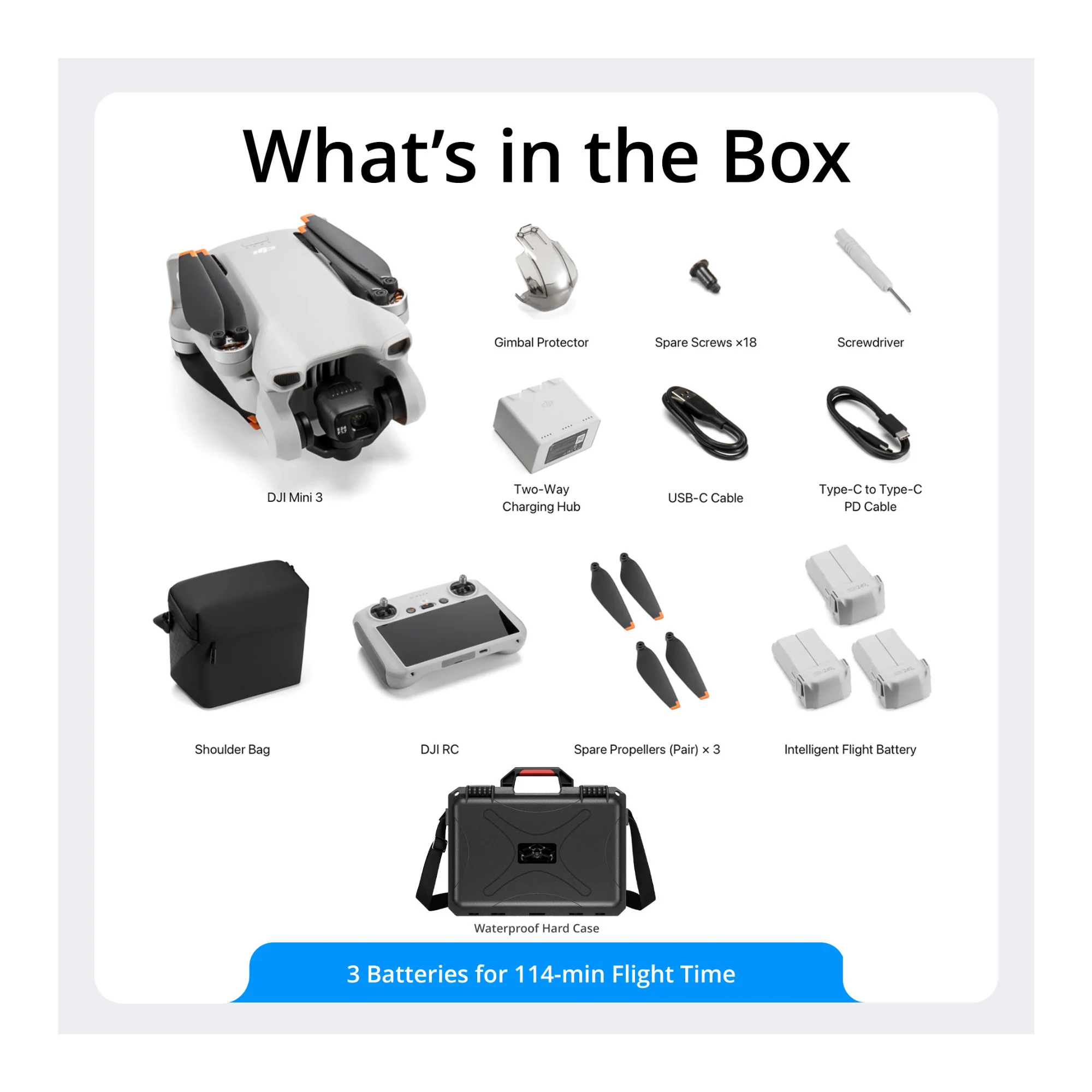 DJI Mini 3 Camera Drone with DJI RC Remote Controller (Fly More Combo) with Waterproof Hard Case bundle - Image 7