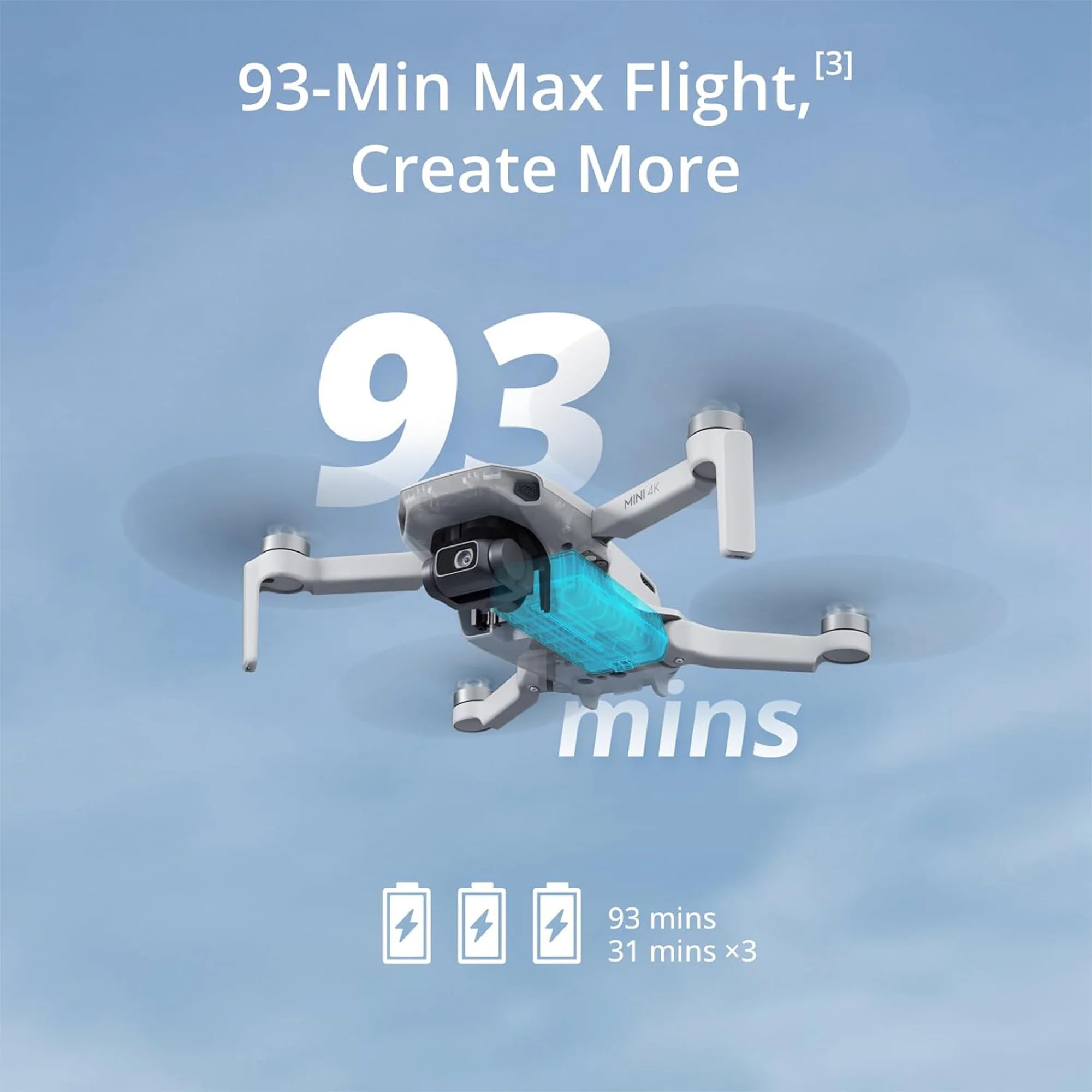 DJI Mini 4K Fly More Combo with128GB MicroSDXC Memory Card Bundle - Image 5