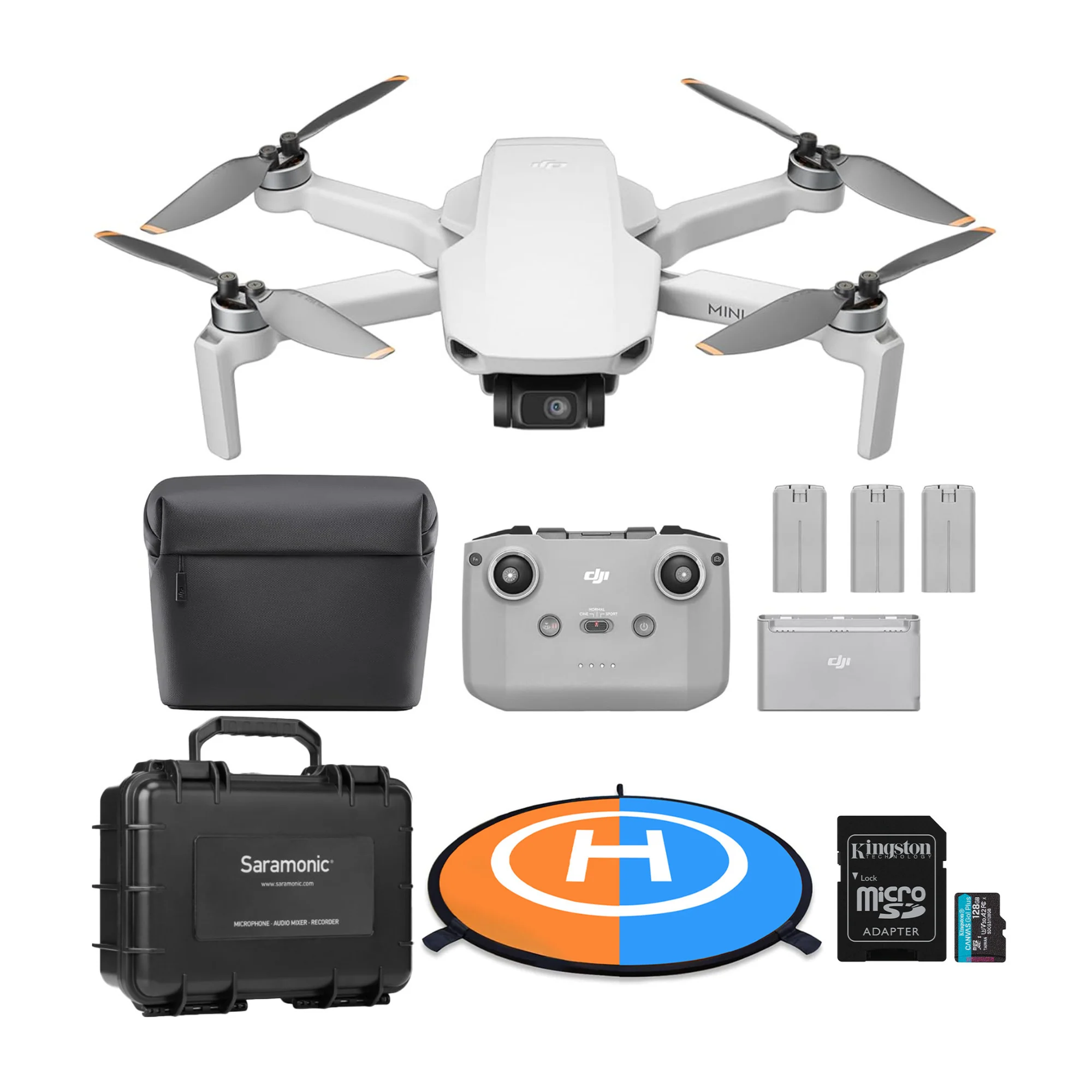 DJI Mini 4K Fly More Combo Drone with 4K UHD Camera and 3-Axis Gimbal Stabilization Bundle