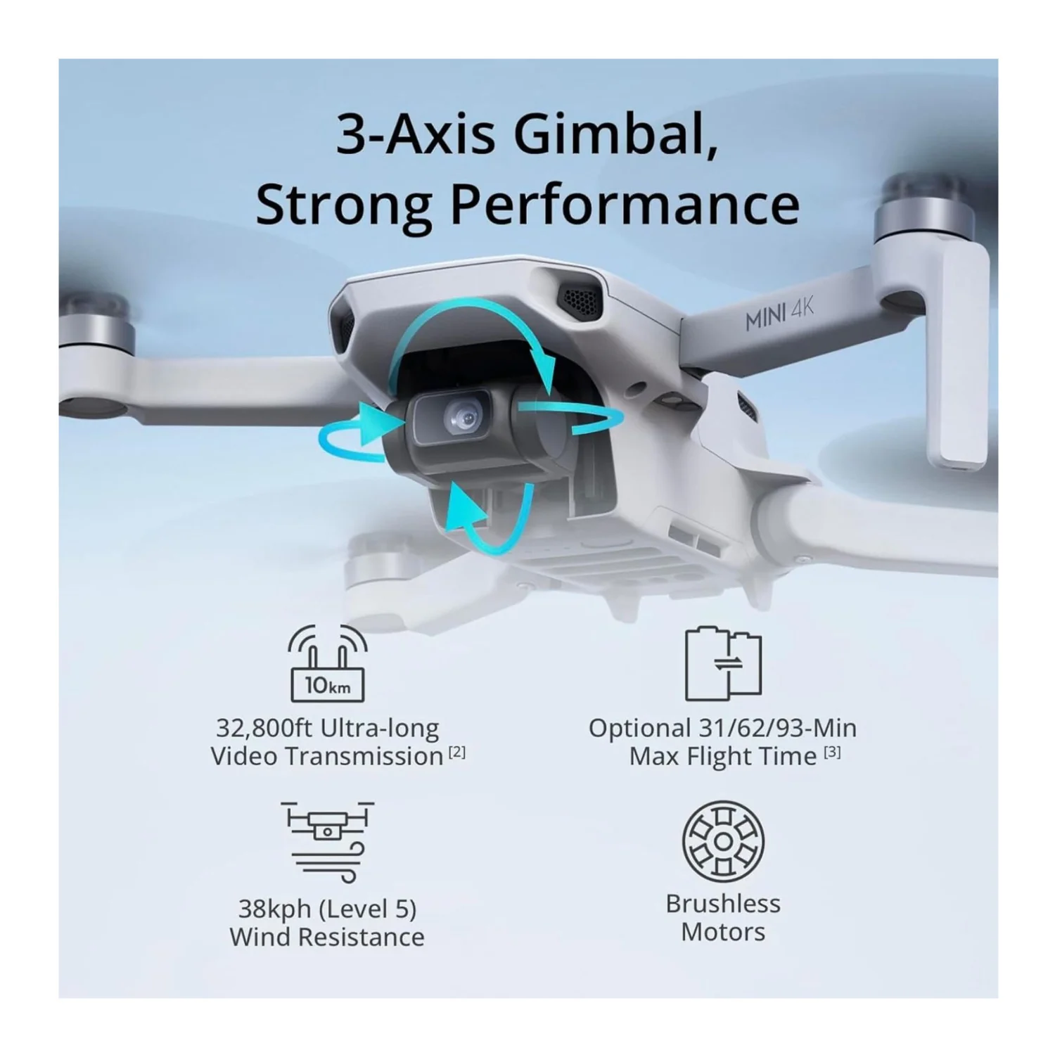 DJI Mini 4K Fly More Camera Drone Combo Bundle with 64GB MicroSDXC - Image 3