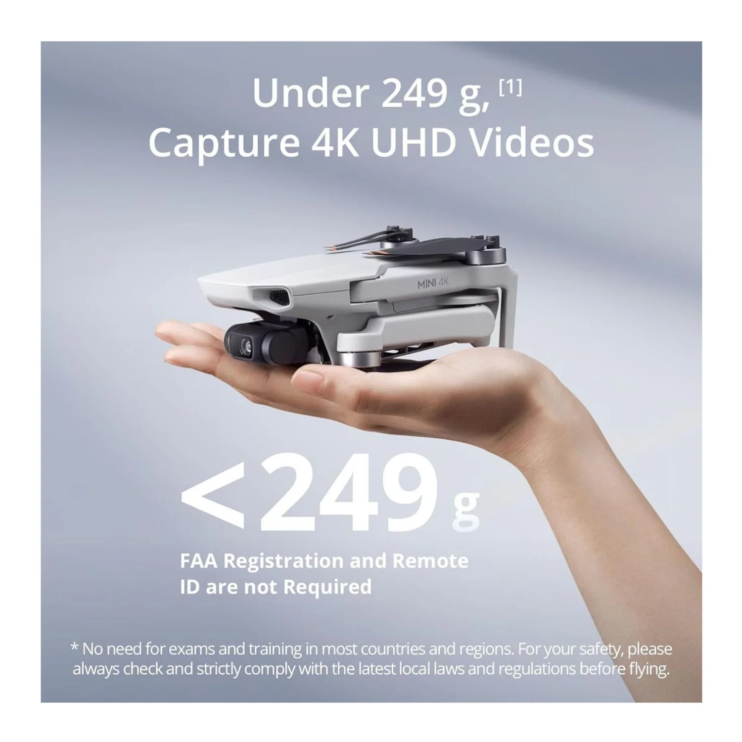 DJI Mini 4K Fly More Camera Drone Combo Bundle with Soft Gray Carrying Case - Image 2