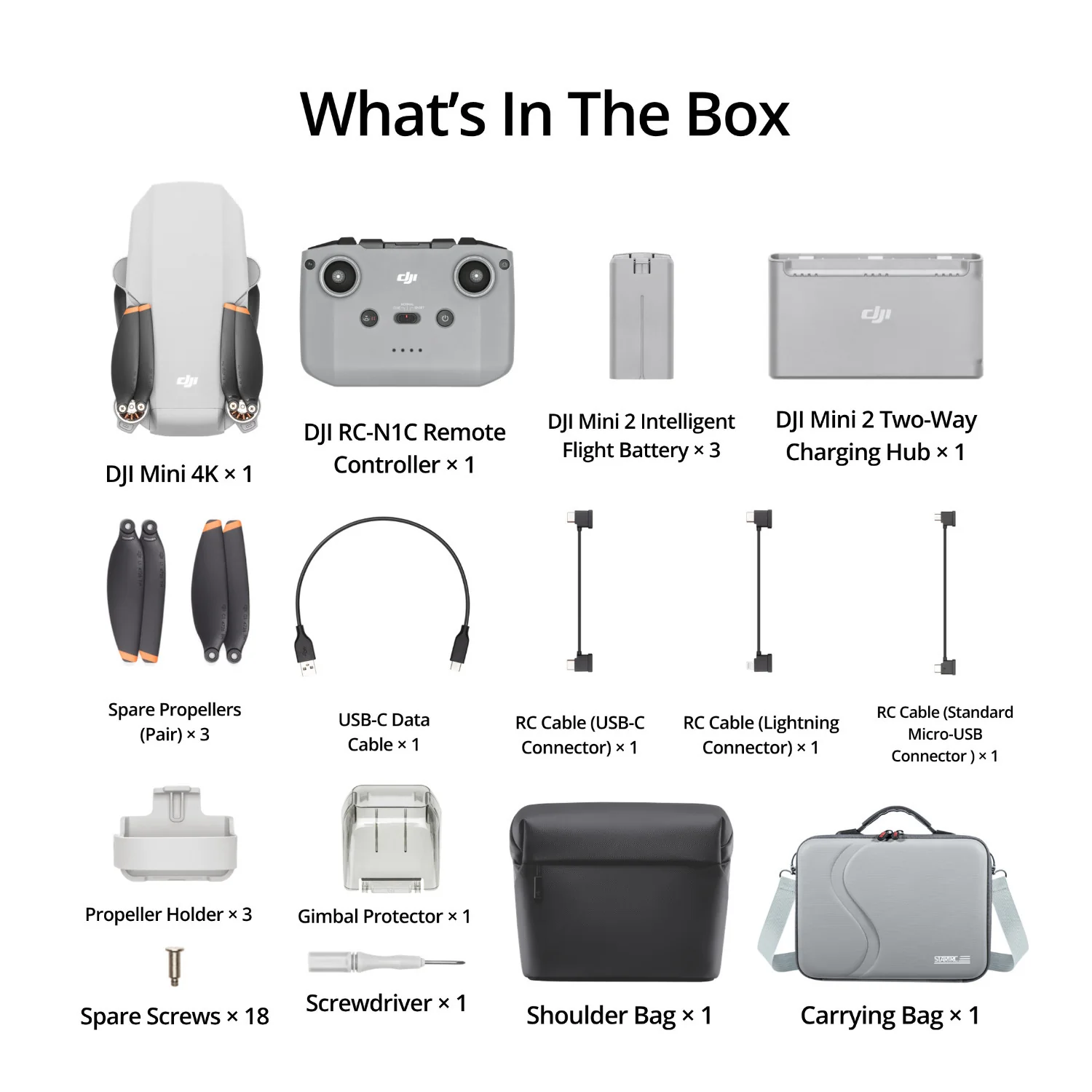 DJI Mini 4K Fly More Camera Drone Combo Bundle with Soft Gray Carrying Case - Image 5