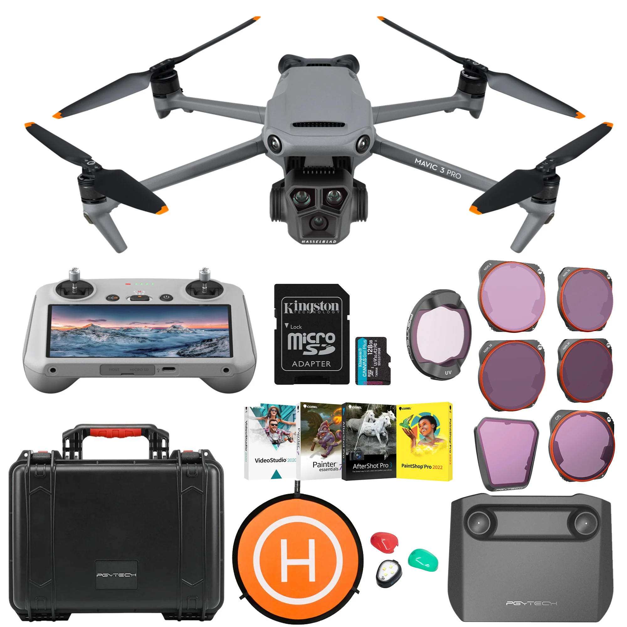 DJI Mavic 3 Pro Drone Fly More Combo with DJI RC with Accessory Bundle