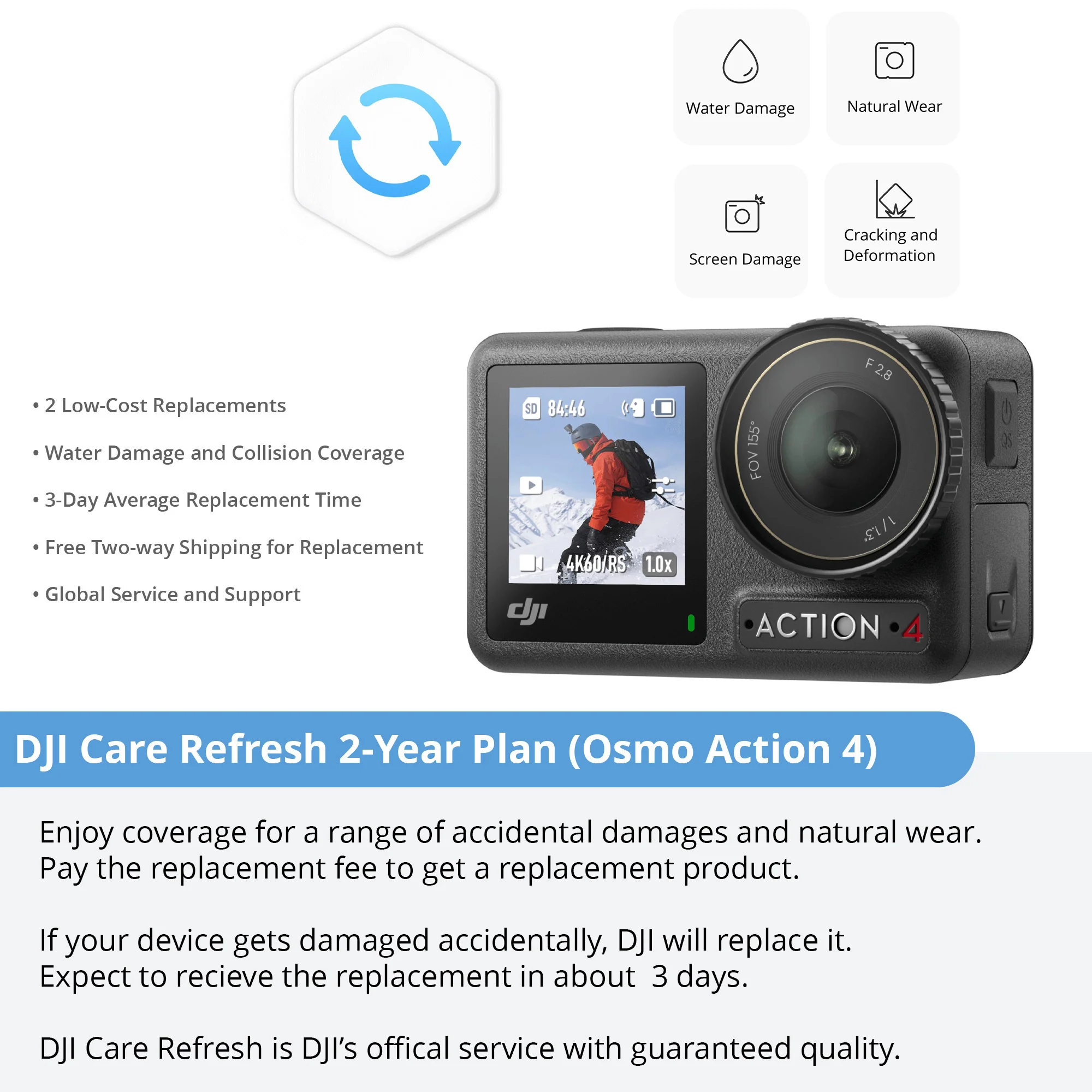 DJI Osmo Action 4 Camera Standard Combo Bundle with Care Refresh 2-Year Plan Card - Image 7