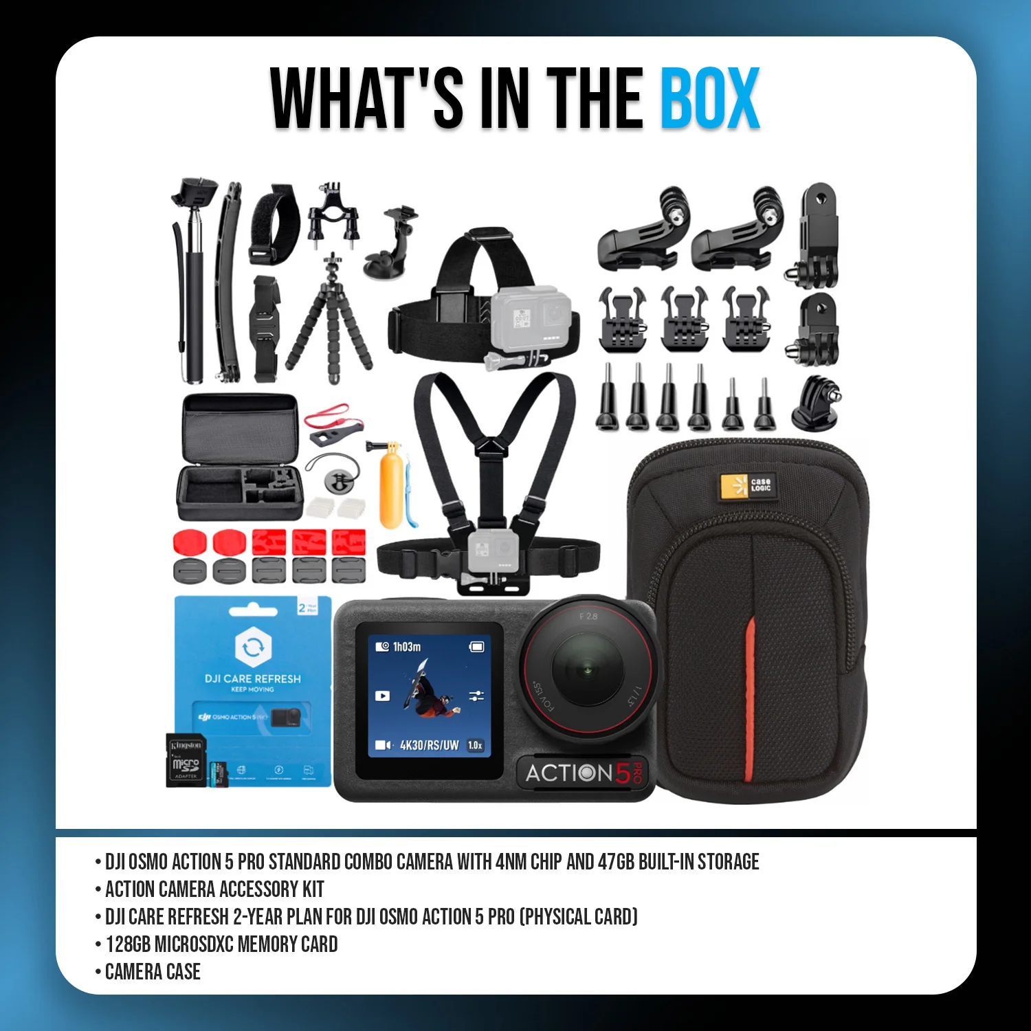 DJI Osmo Action 5 Pro Standard Combo Action Camera with 4nm Chip and 47GB Built-In Storage Bundle - Image 8