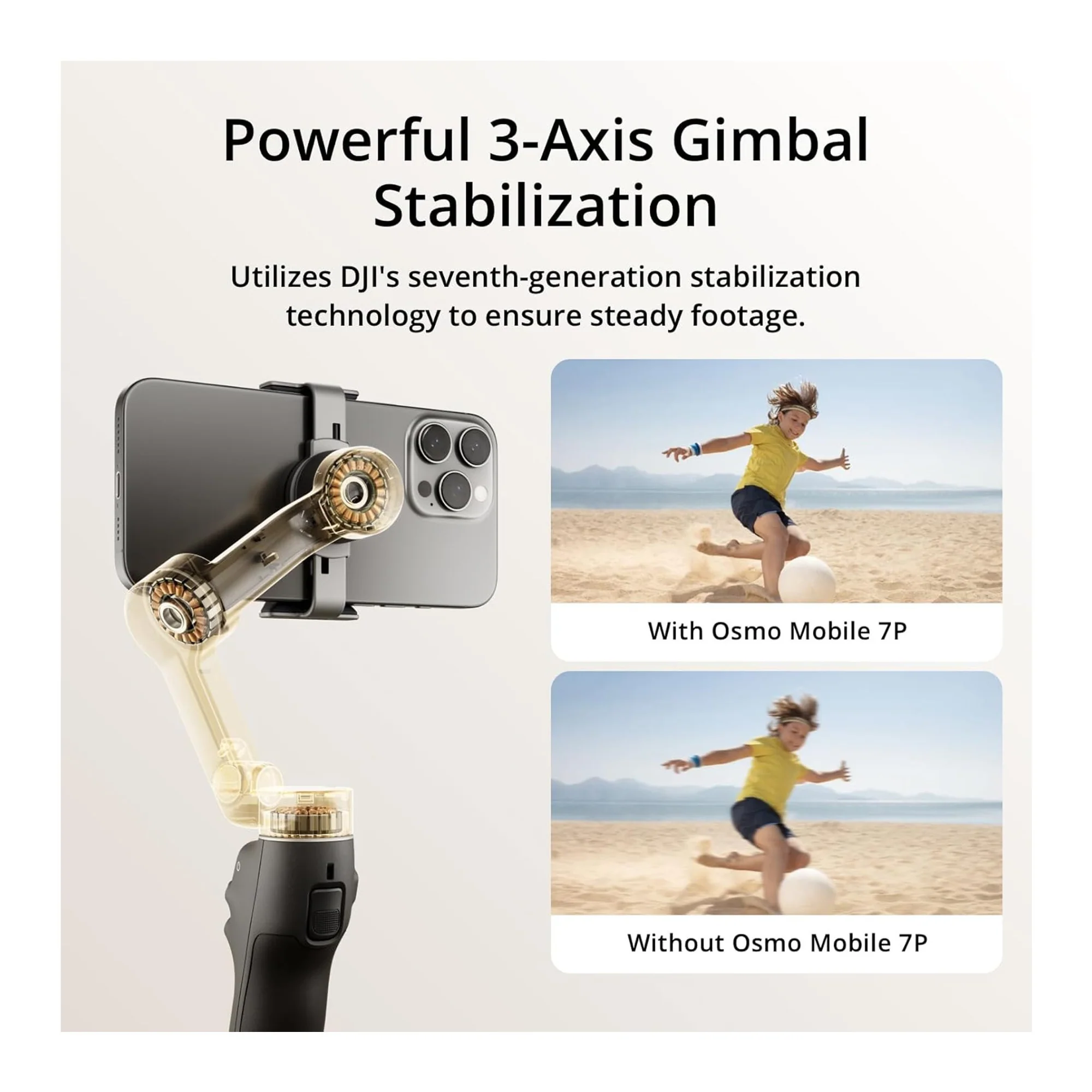 DJI Osmo Mobile 7P Intelligent Tracking Phone Gimbal with Care Refresh 2-Year Plan Card - Image 3