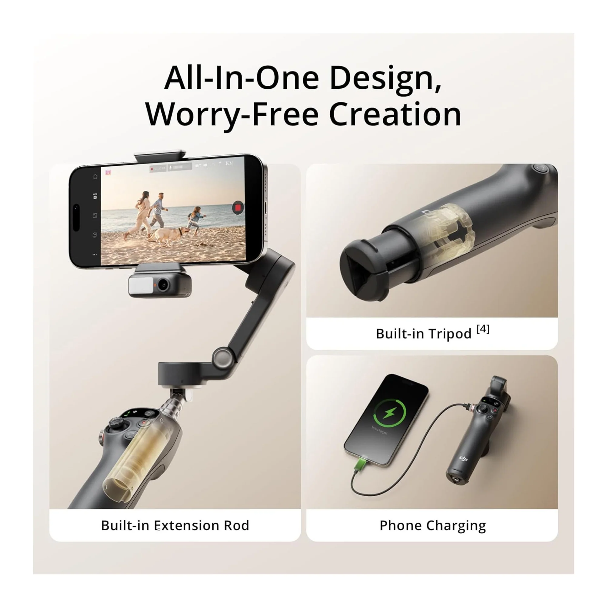 DJI Osmo Mobile 7P Intelligent Tracking Phone Gimbal with Care Refresh 2-Year Plan Card - Image 5