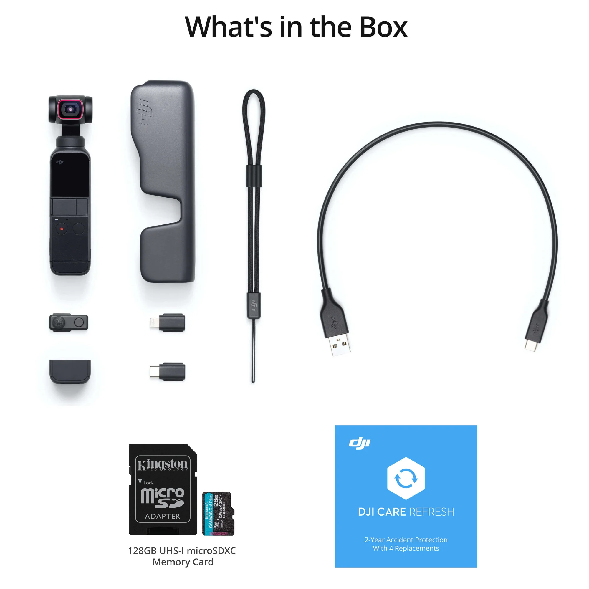 DJI Osmo Pocket 2 with 128GB MicroSD Card and Refresh 2-Year Plan Bundle - Image 6